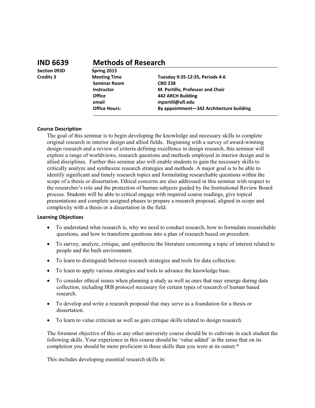 ARD 7911 Advanced Design, Construction & Planning Research I