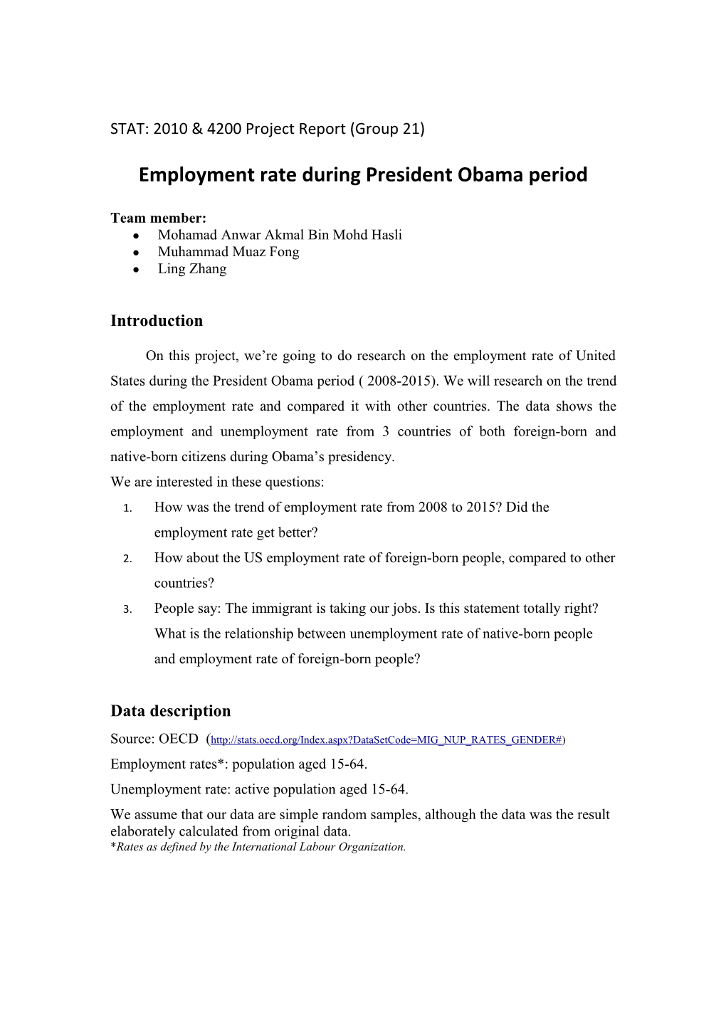 STAT: 2010 & 4200 Project Report (Group 21)