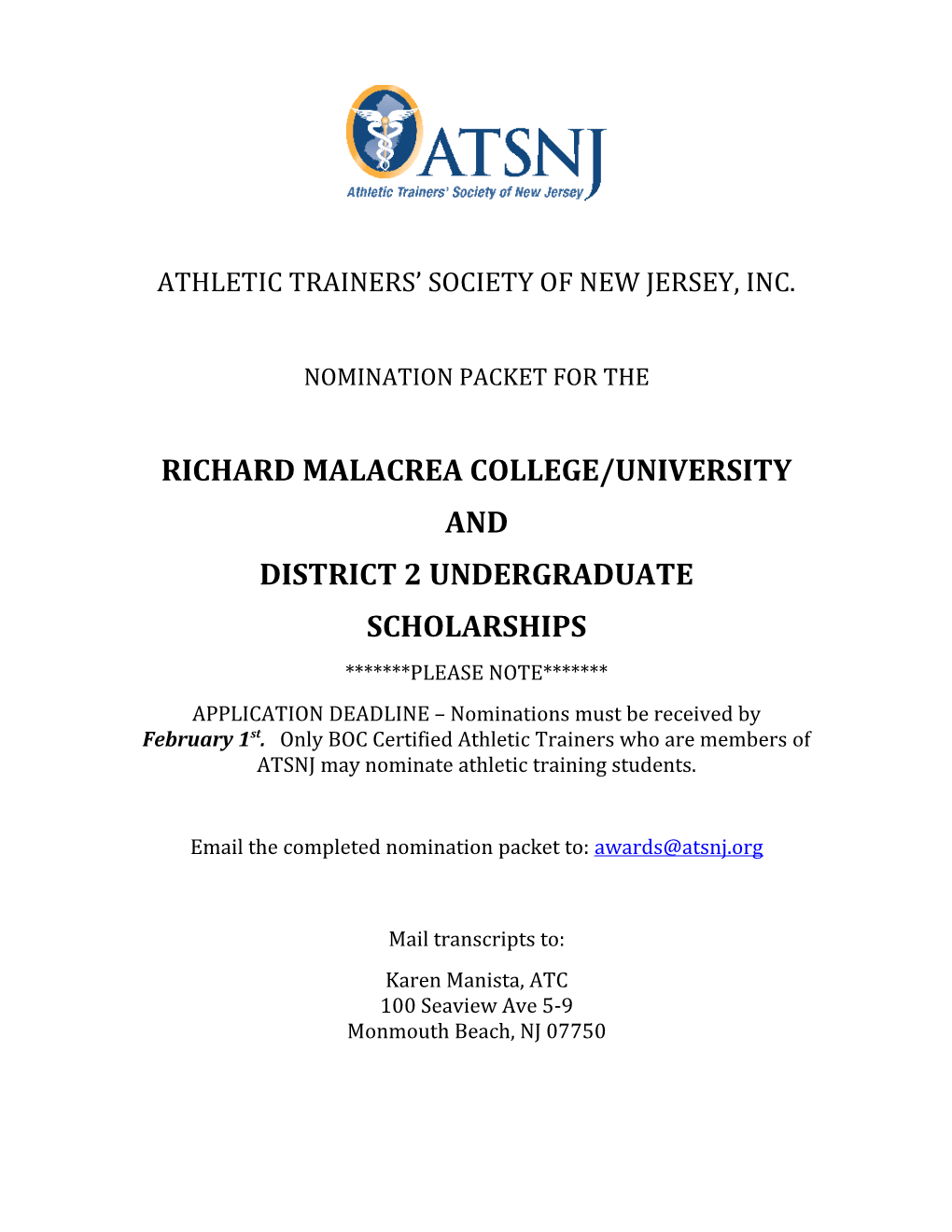 Athletic Trainers Society of New Jersey, Inc