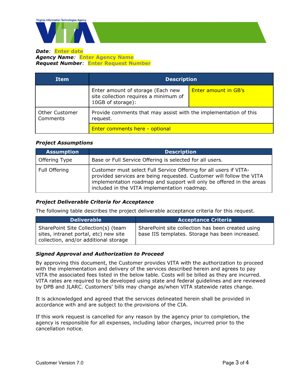 1-052 - Sharepoint Modification Standard Form Pilot