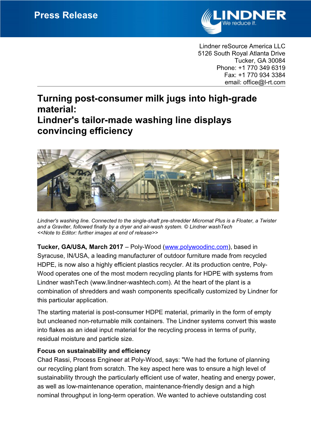 Lindner's Tailor-Made Washing Line Displays Convincing Efficiency