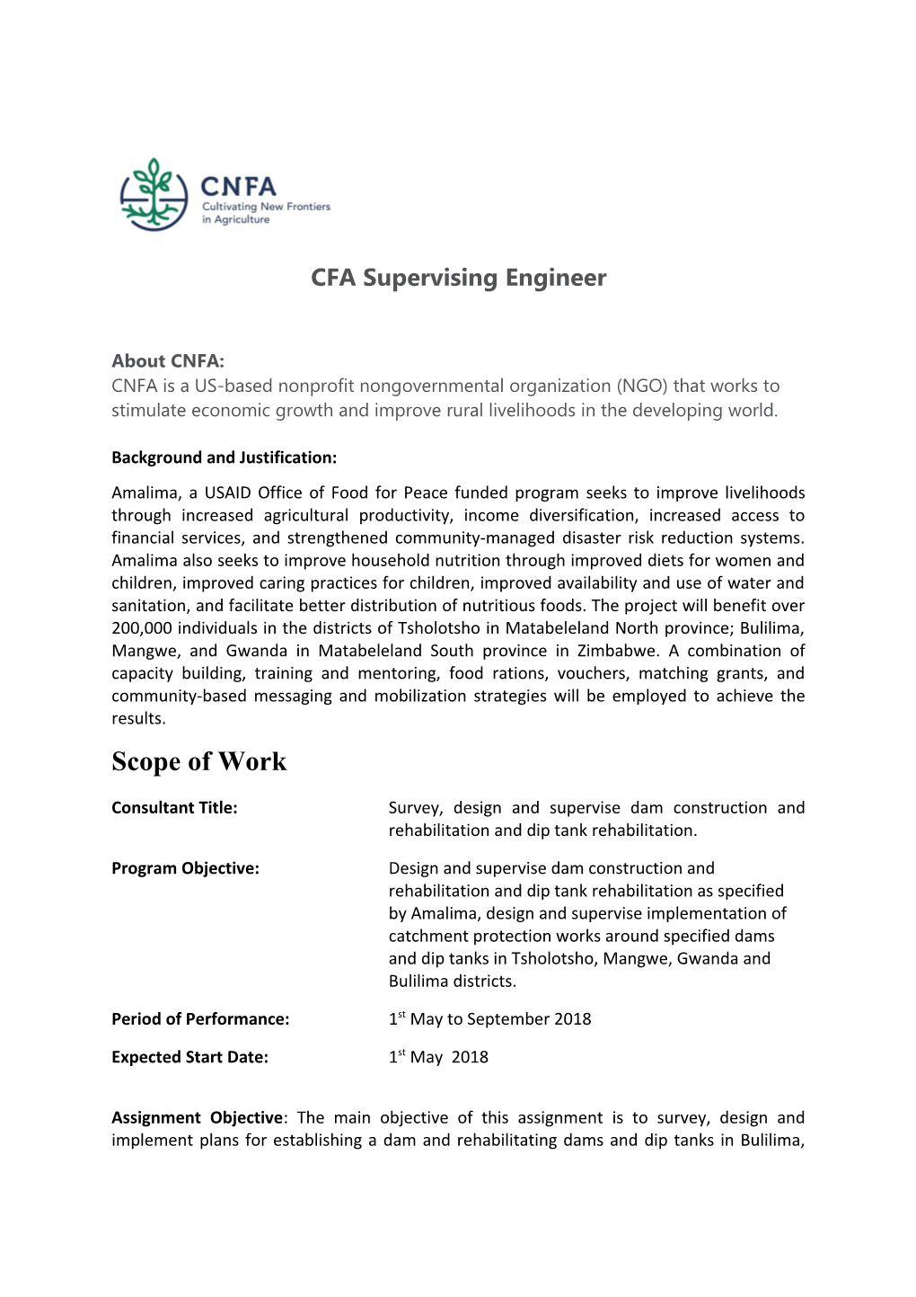 CFA Supervising Engineer