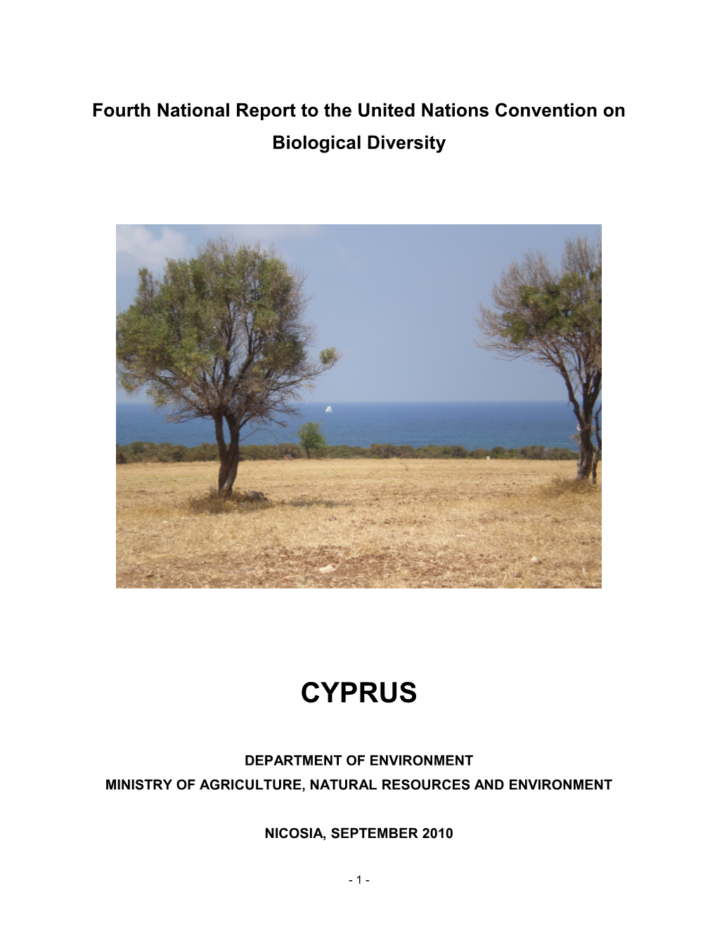 CBD Fourth National Report - Cyprus (English Version)