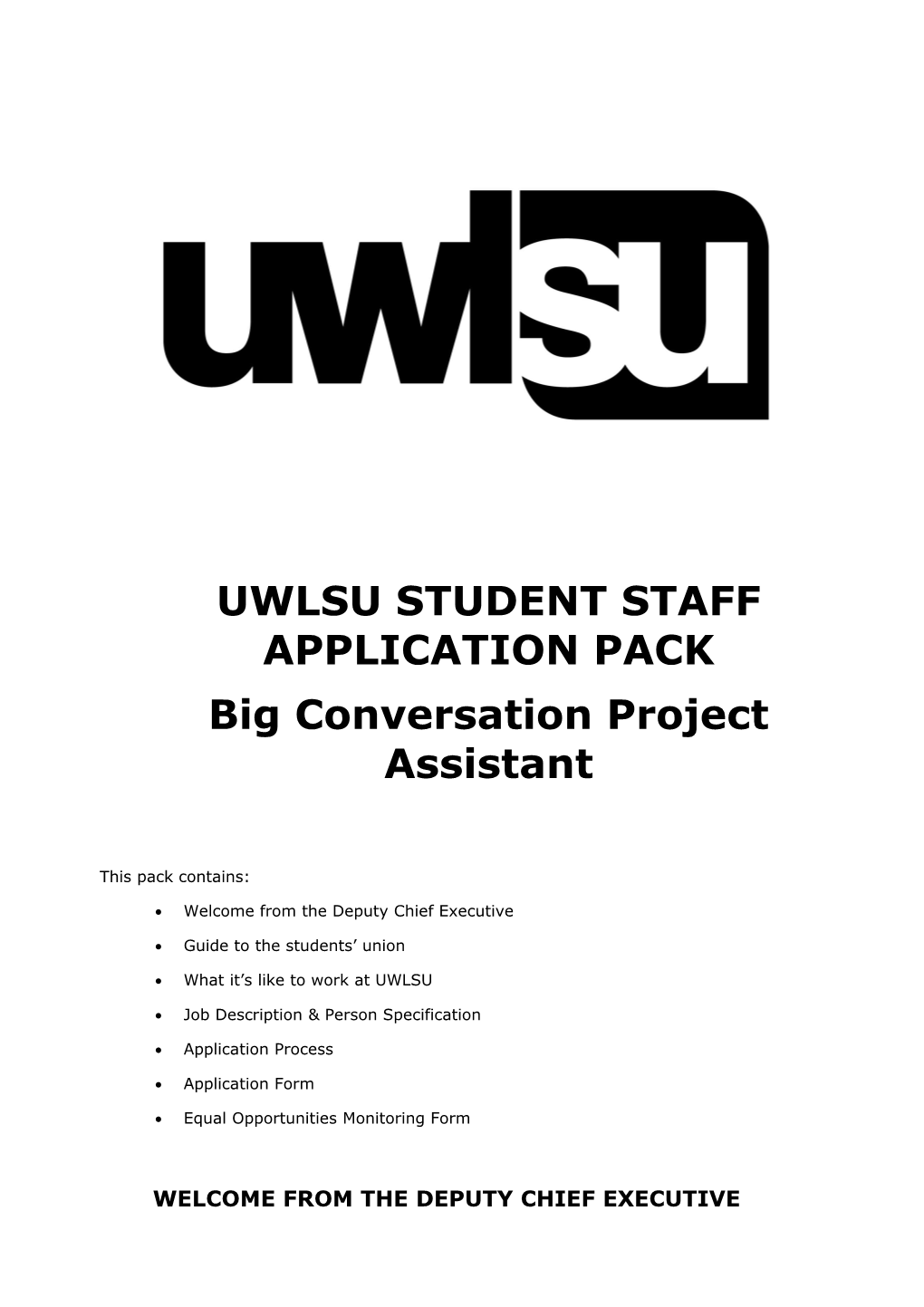 Uwlsu.Com Facebook.Com/Uwlstudentsunion Uwl Su 0208 231 2276