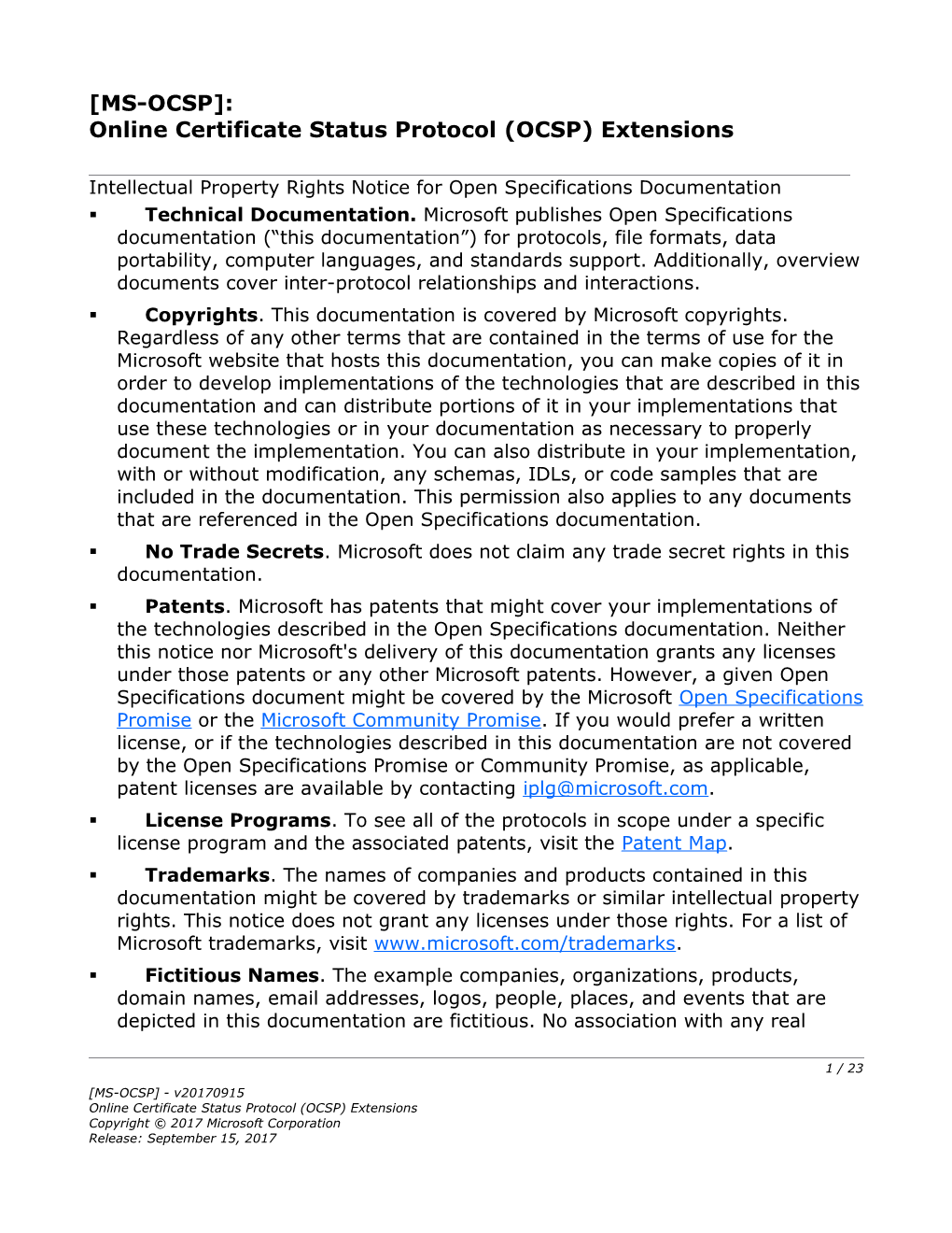 Online Certificate Status Protocol (OCSP) Extensions