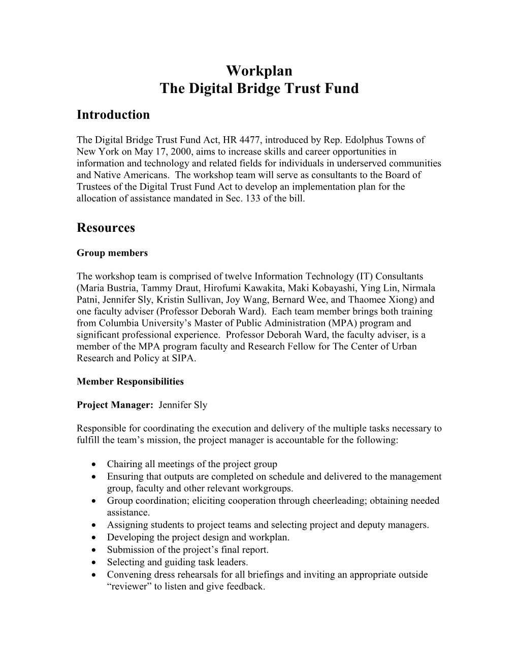 The Digital Bridge Trust Fund