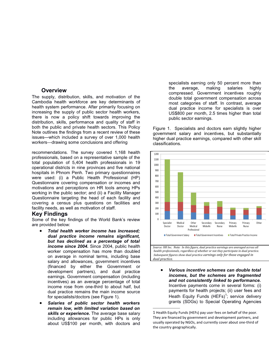 Some of the Key Findings of the World Bank S Review Are Provided Below