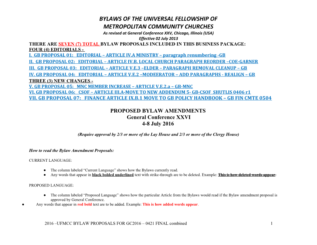 05 BYLAW AMENDMENT PROPOSALS for GENERAL CONFERENCE 25 - Eng