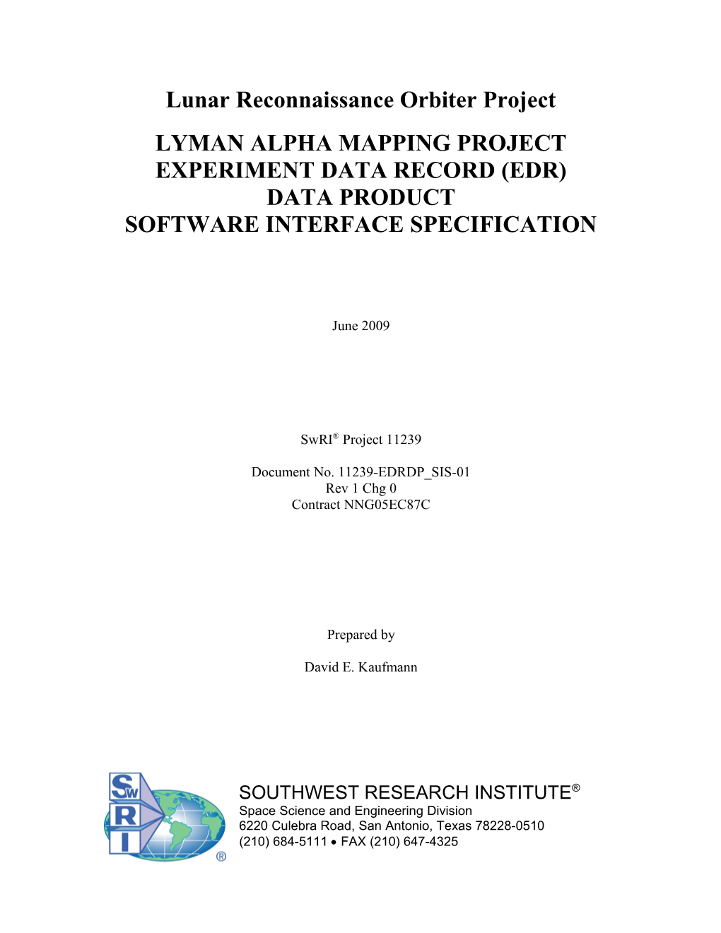 Lunar Reconnaissance Orbiter Project