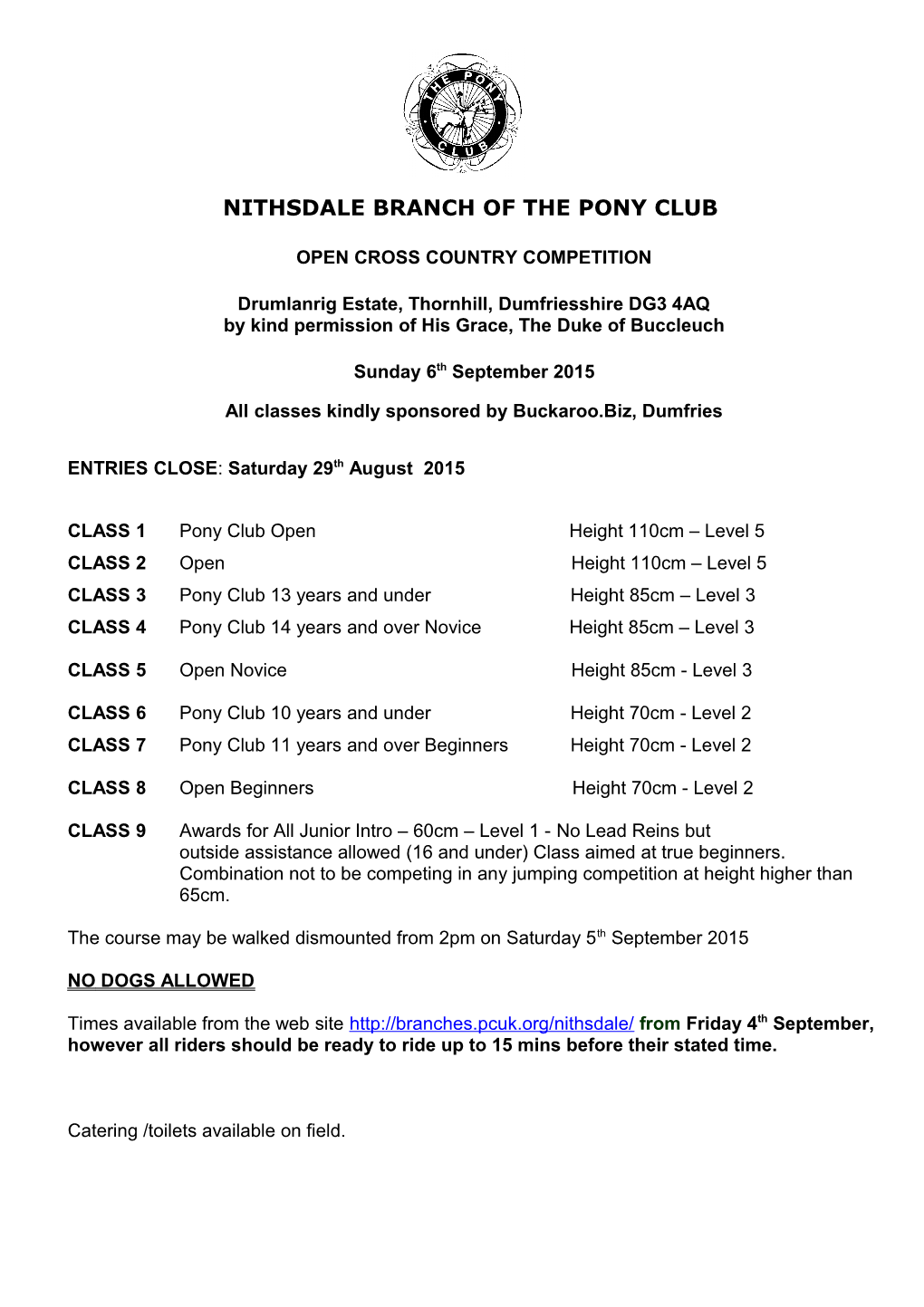 Nithsdale Branch of the Pony Club