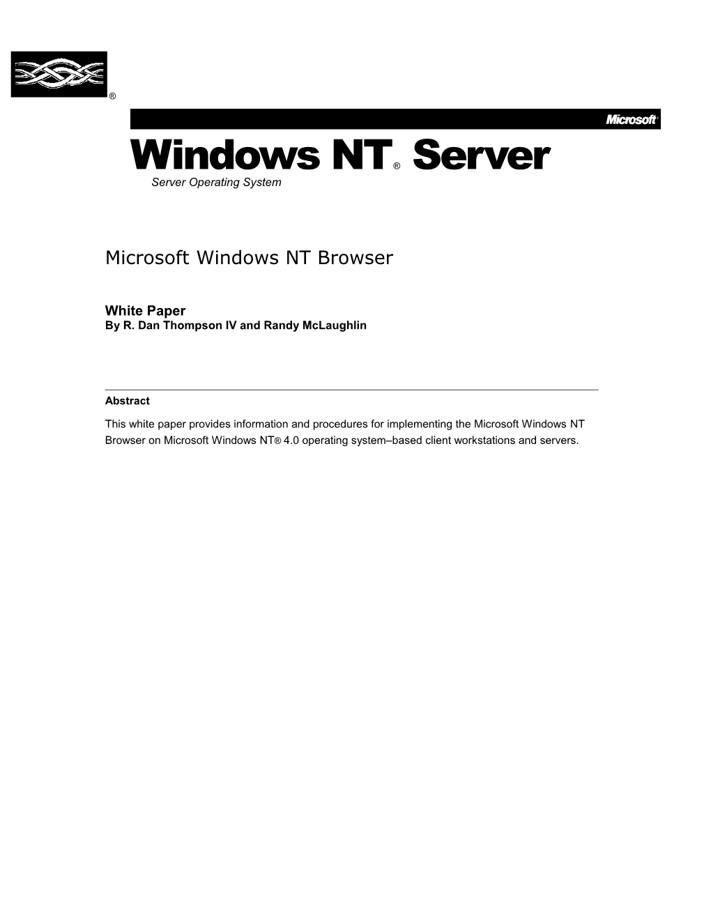 Windows NT Browser V.4.0