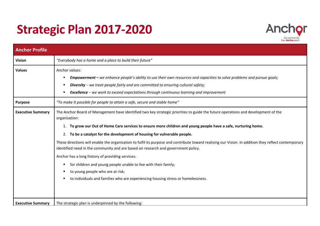 Strategic Plan 2017-2020