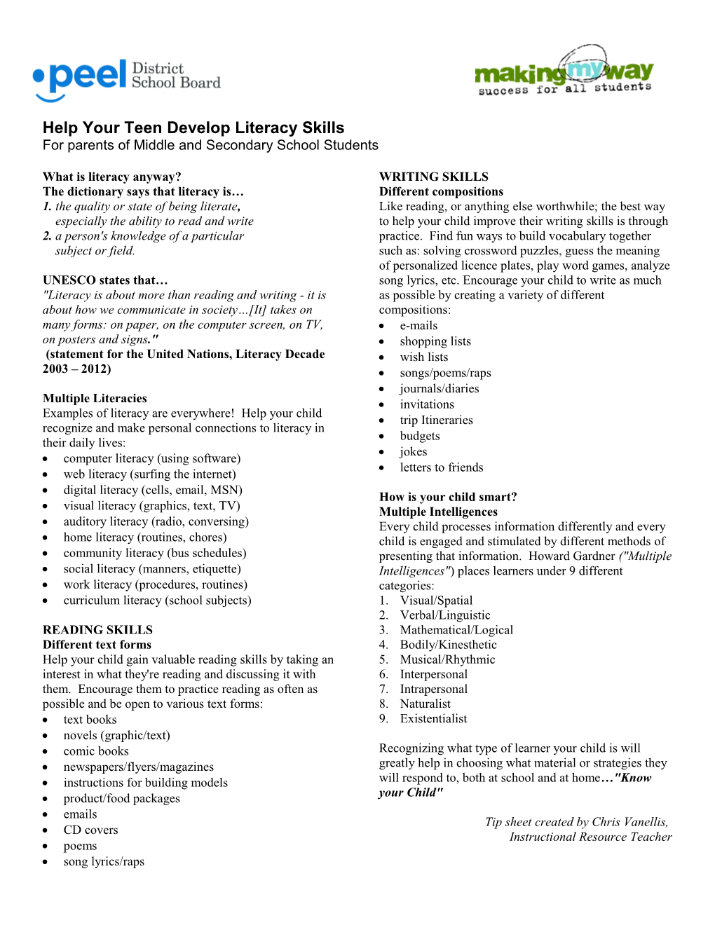 Help Your Teen Develop Literacy Skills