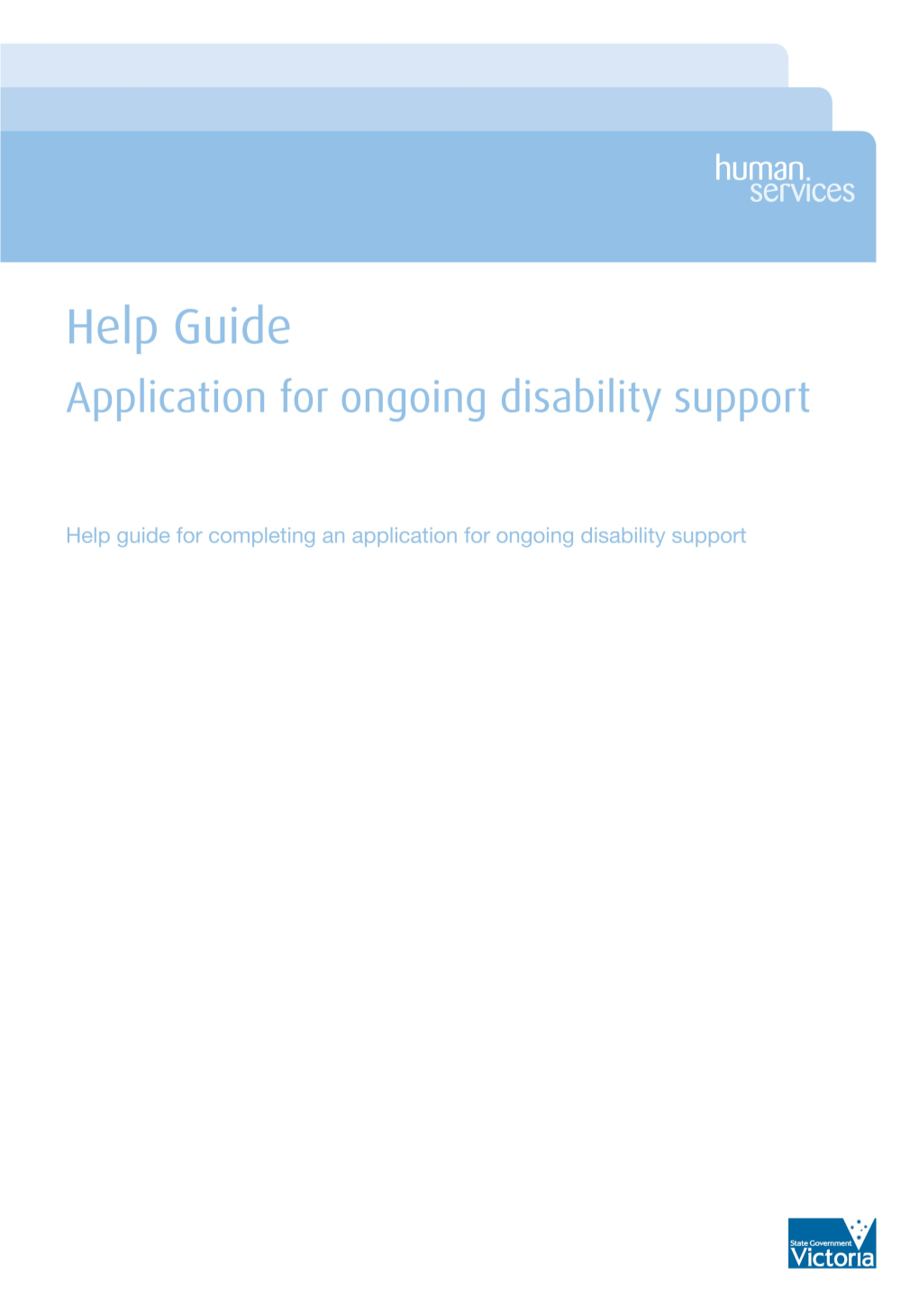 Help Guide for Appliction for Ongoing Disability Support