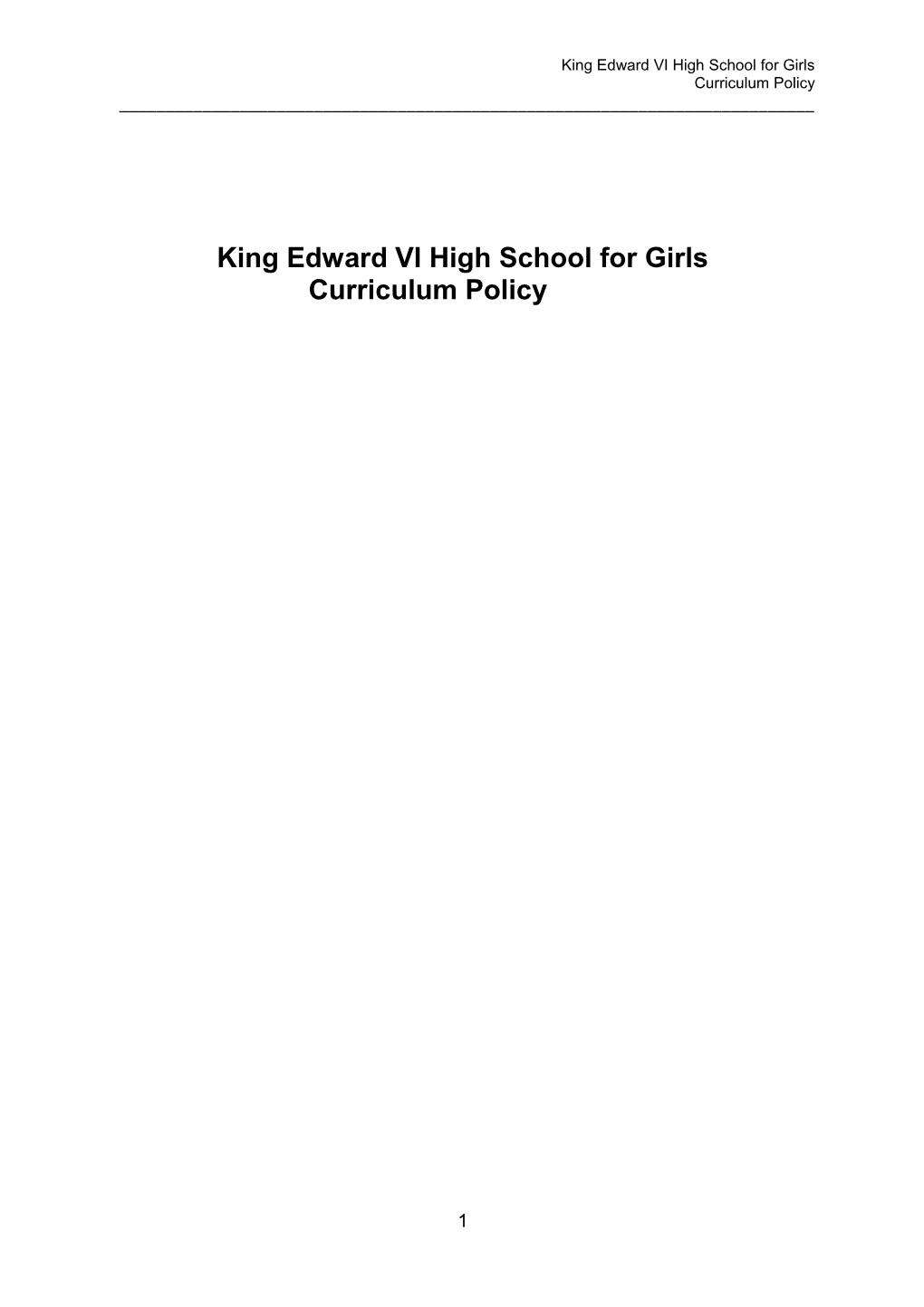 King Edward VI High School for Girls