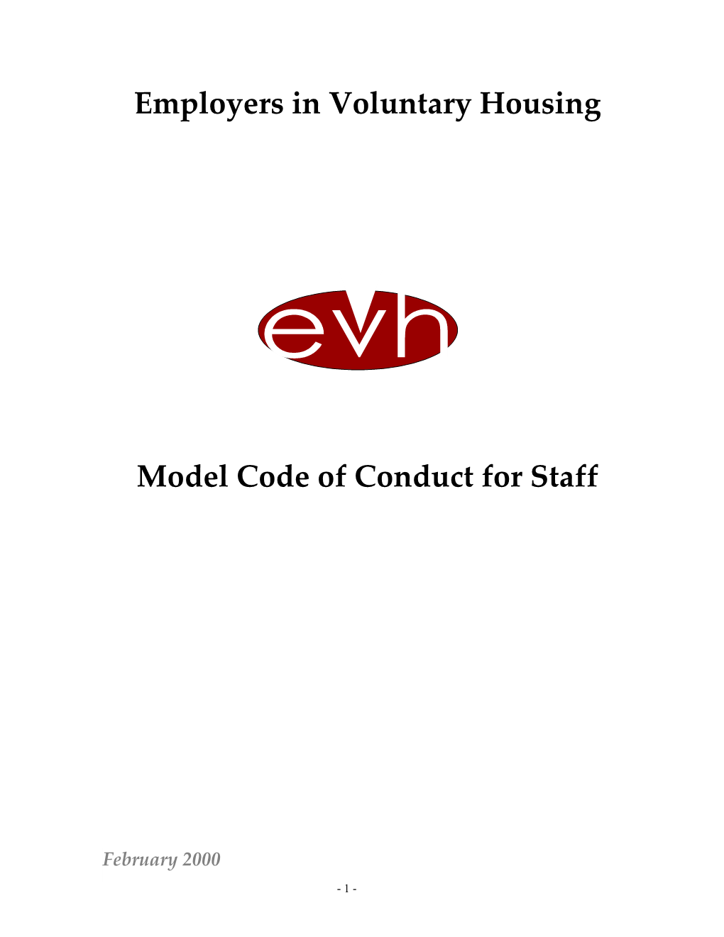 Model Code of Conduct for Staff