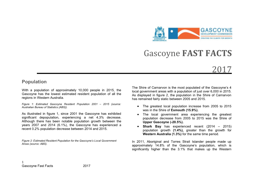 Gascoyne Fast Facts2017