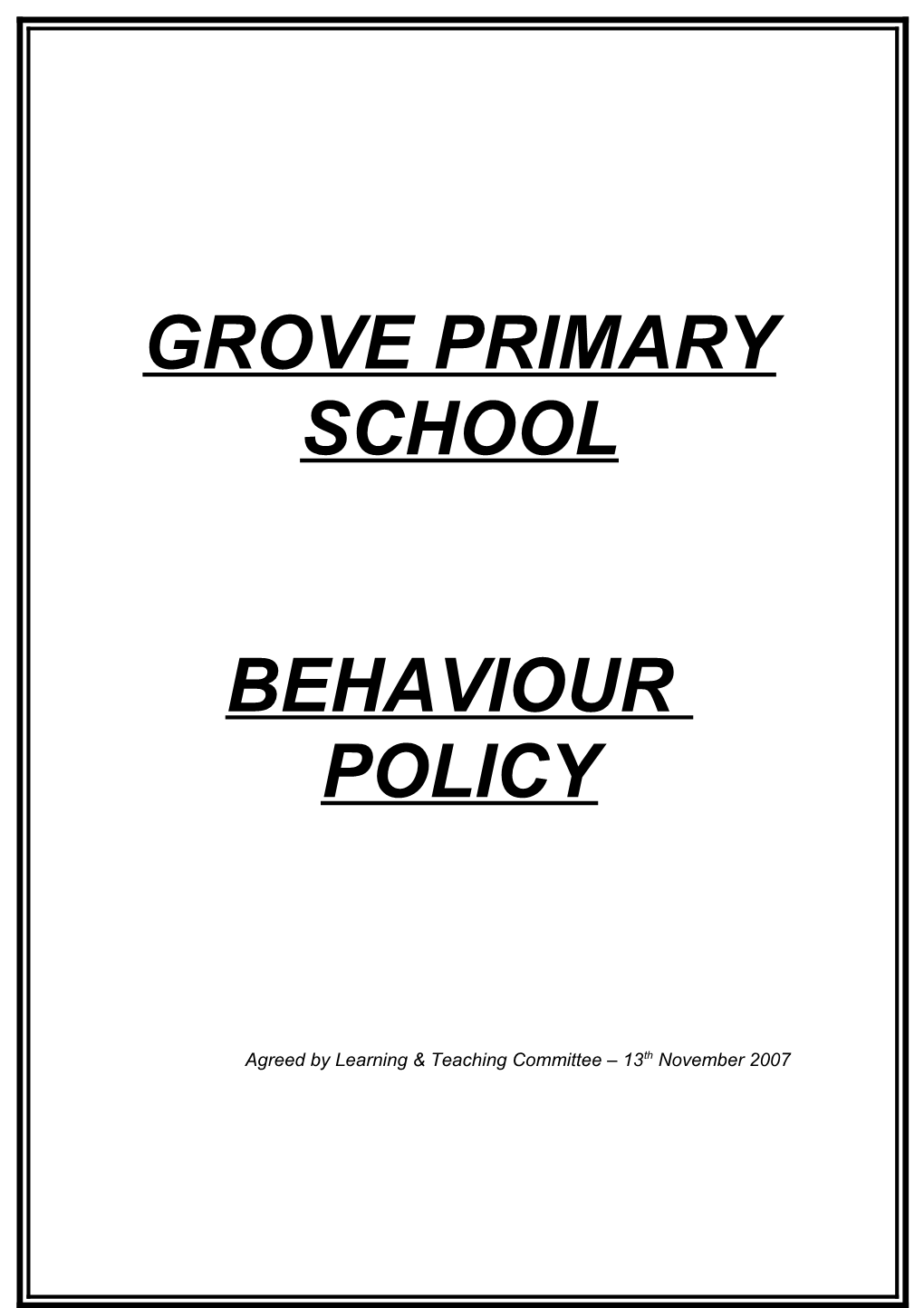 Grove Primary School