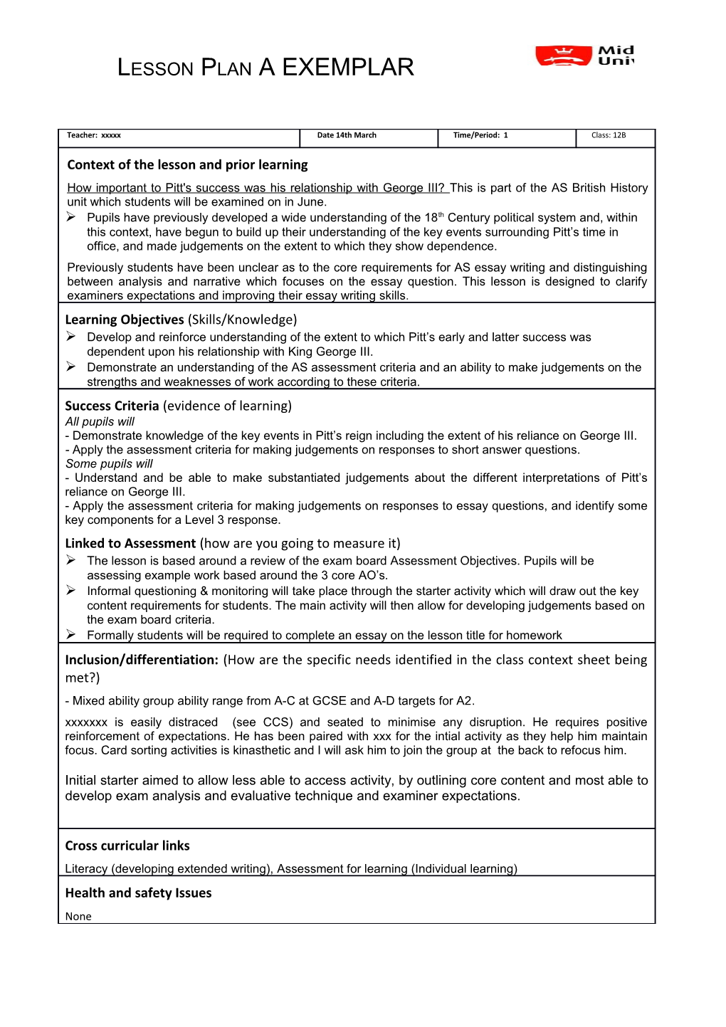 Middlesex University PGCE Secondary Englis