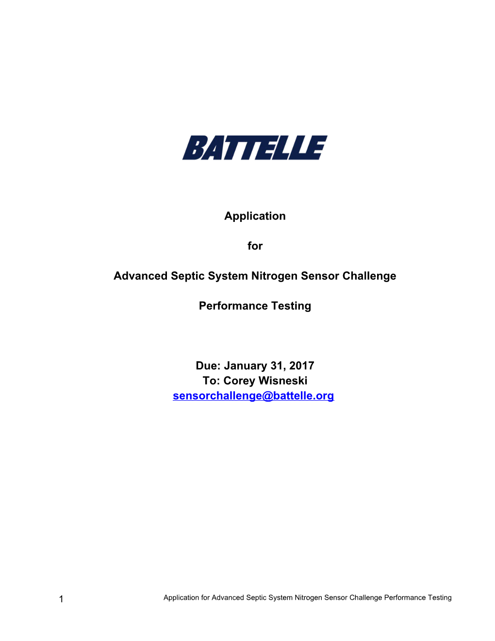 Battelle Performance Testing Application