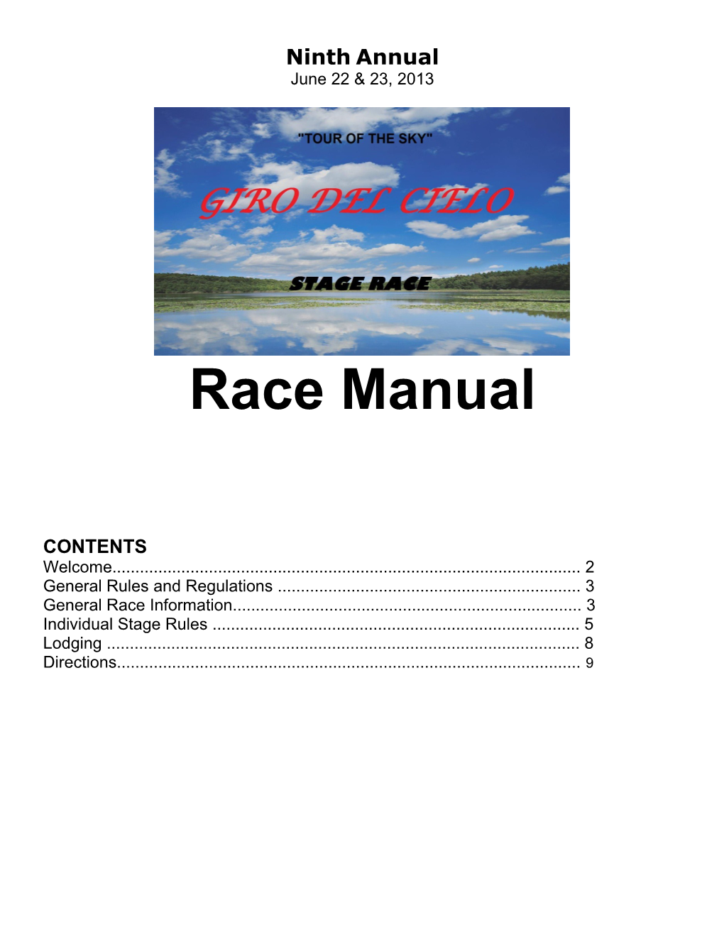 General Rules and Regulations 3