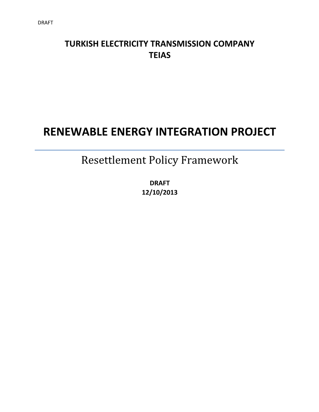 Renewable Energy Integration Project