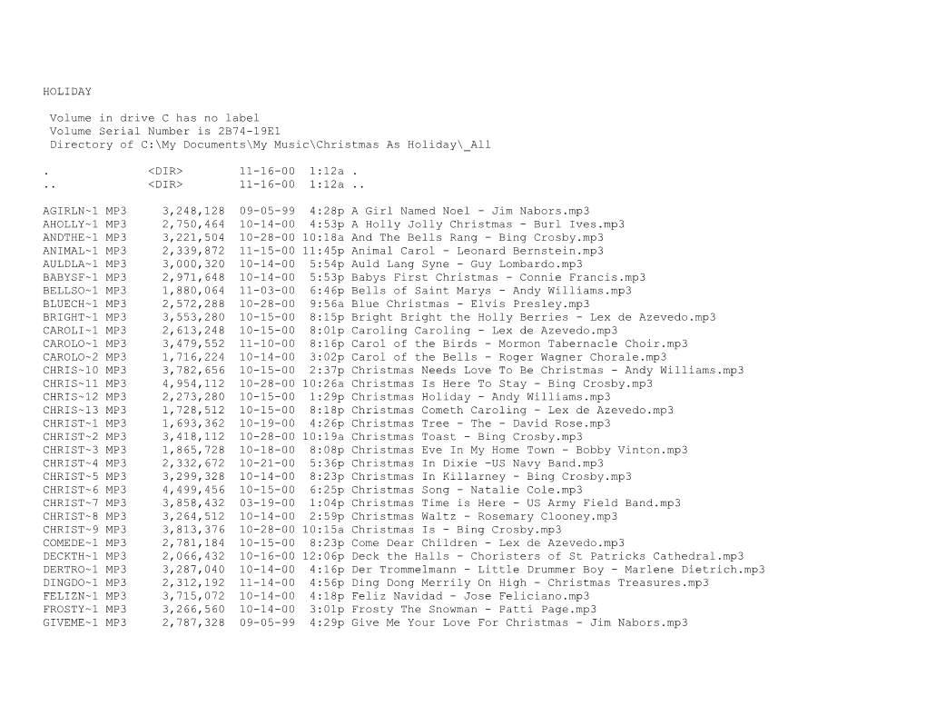 Volume in Drive C Has No Label