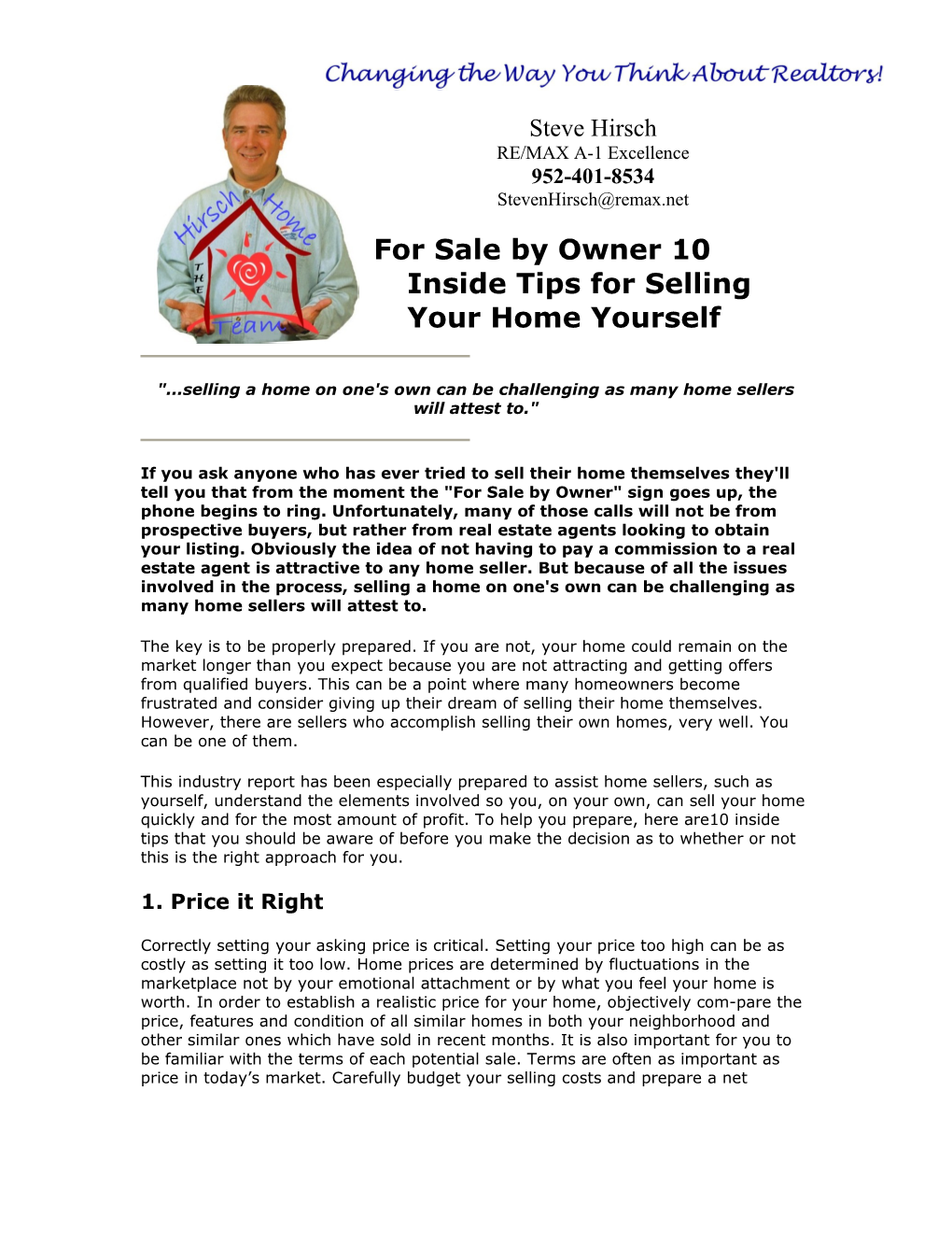 For Sale by Owner 10 Inside Tips for Selling Your Home Yourself