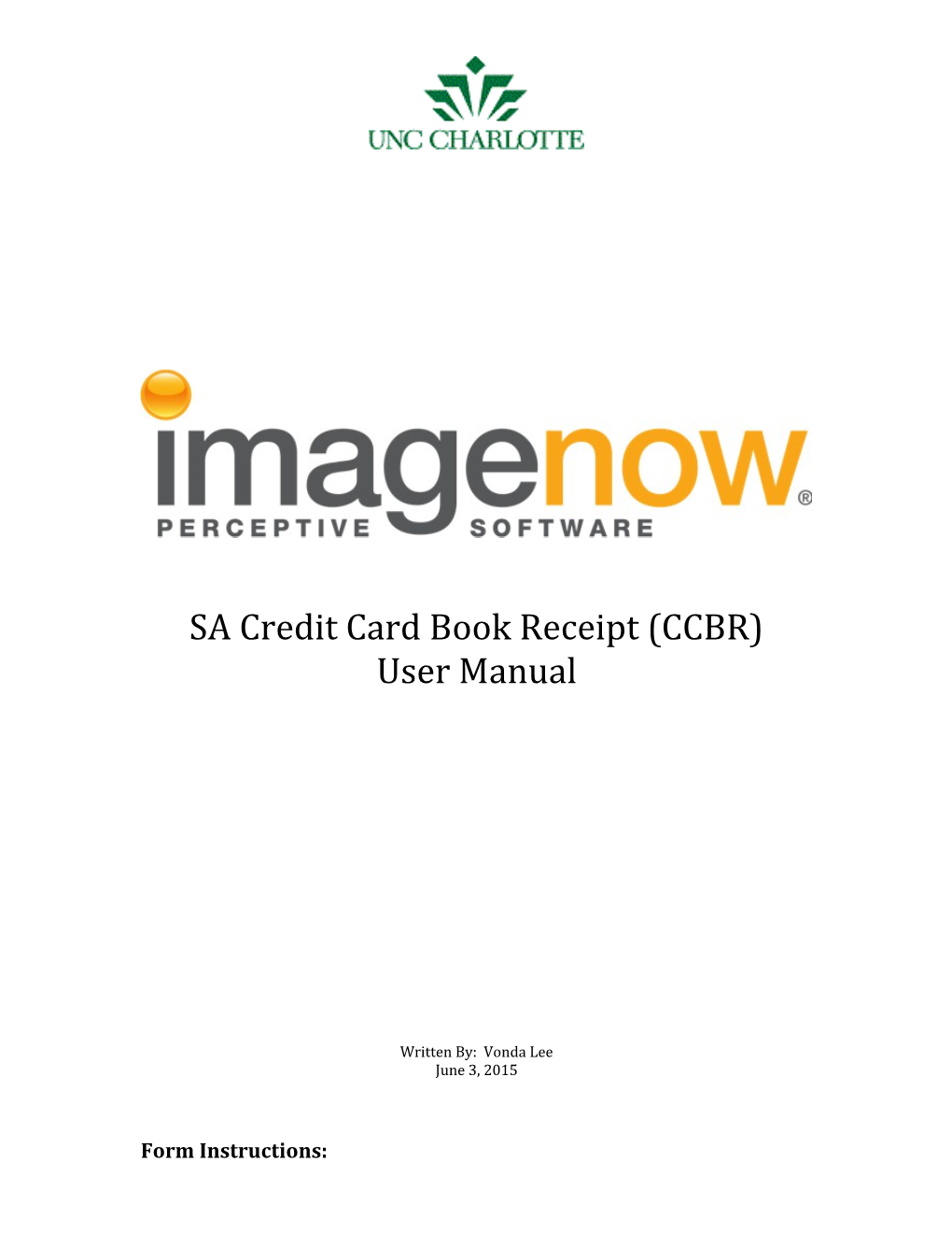 SA Credit Card Book Receipt (CCBR)