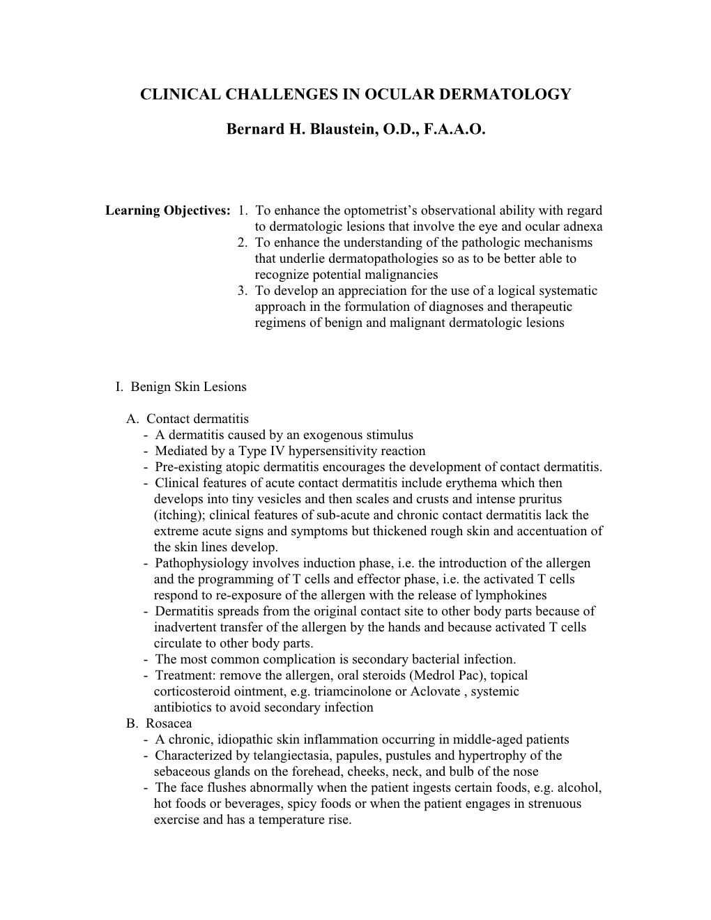 Clinical Challenges in Ocular Dermatology