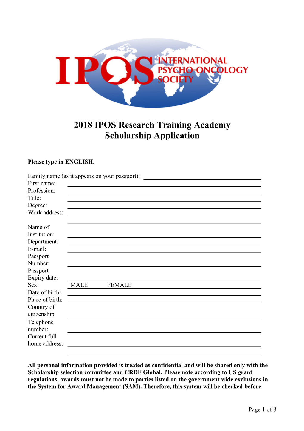 2018IPOS Research Training Academy