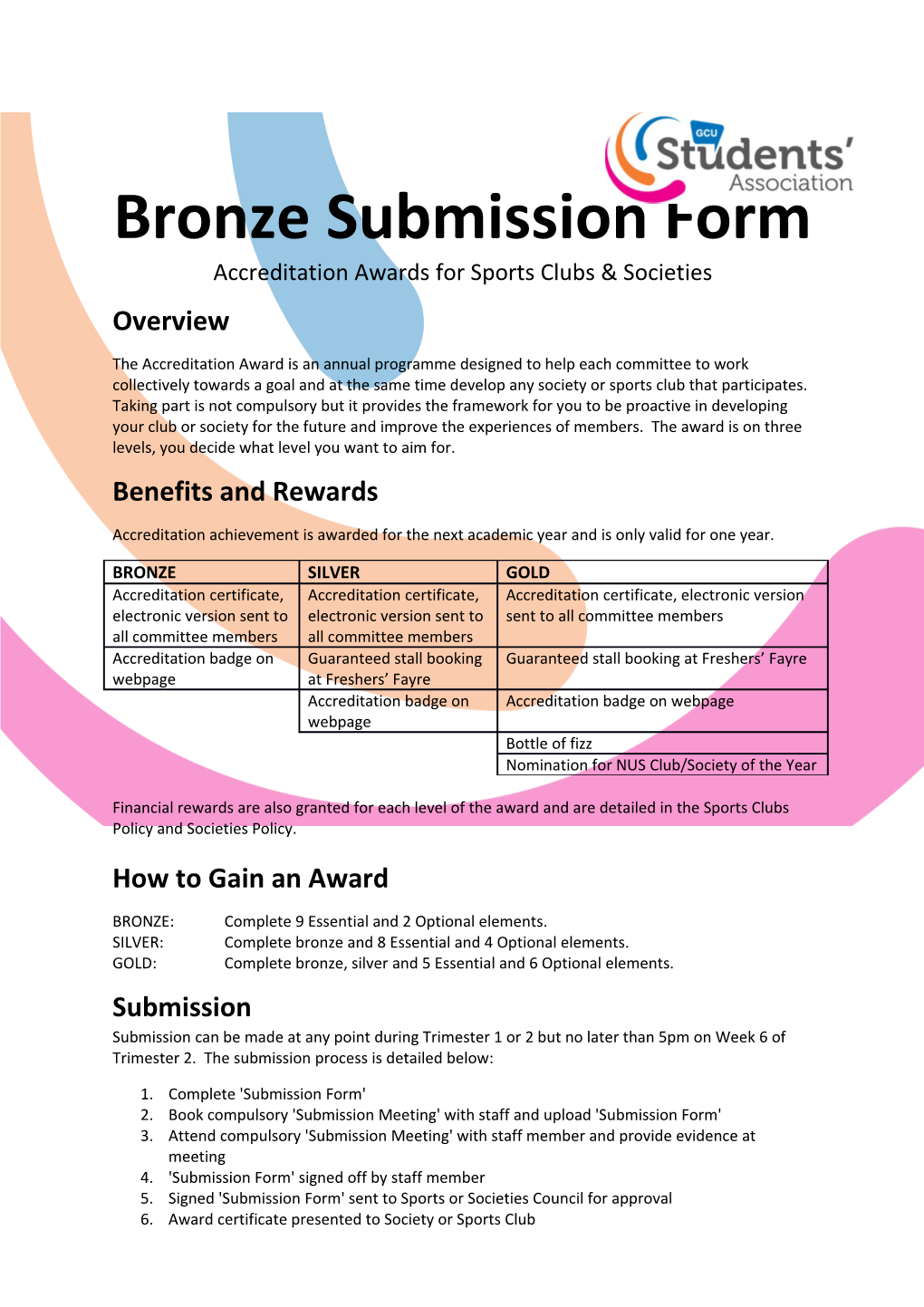 Bronze Submission Form