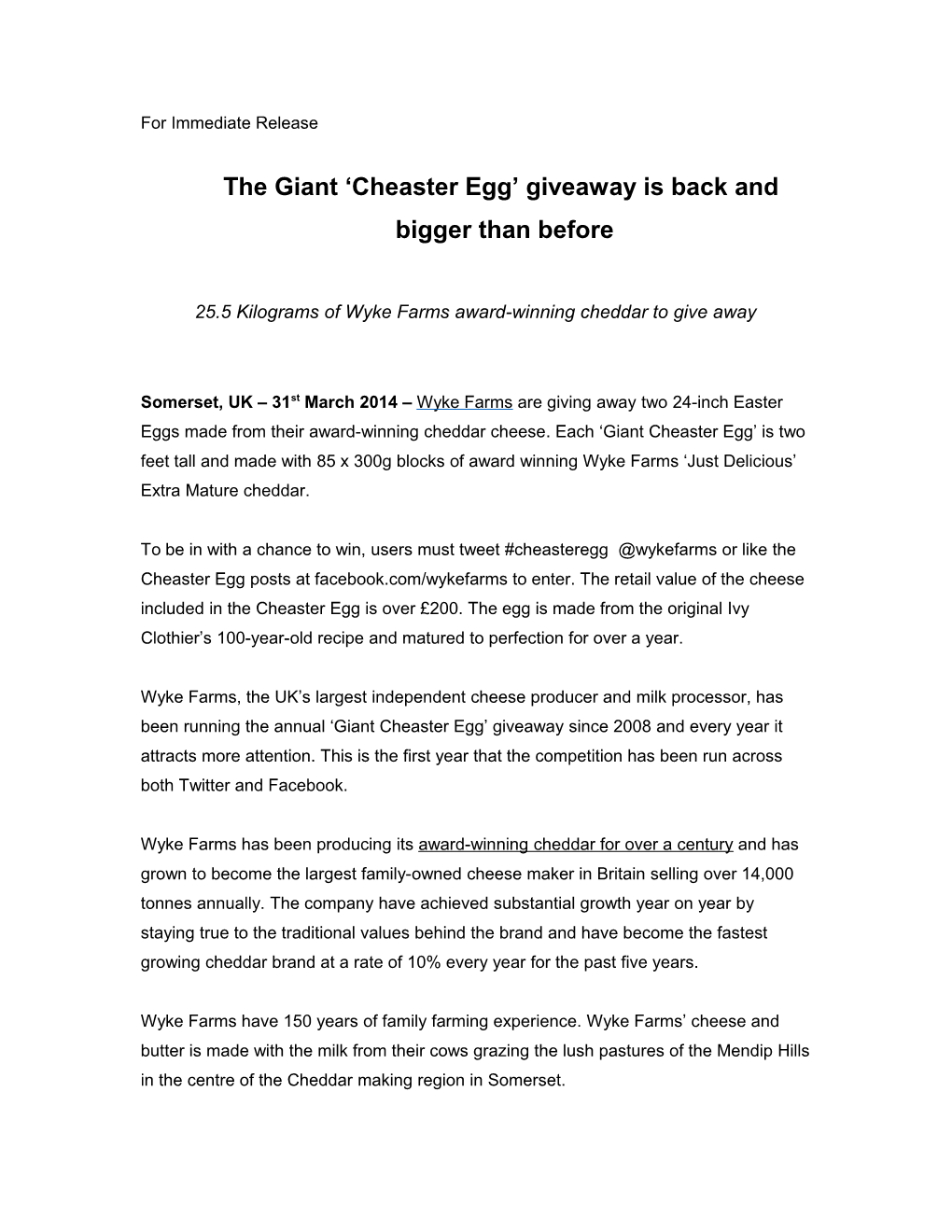 The Giant Cheaster Egg Giveaway Is Back And