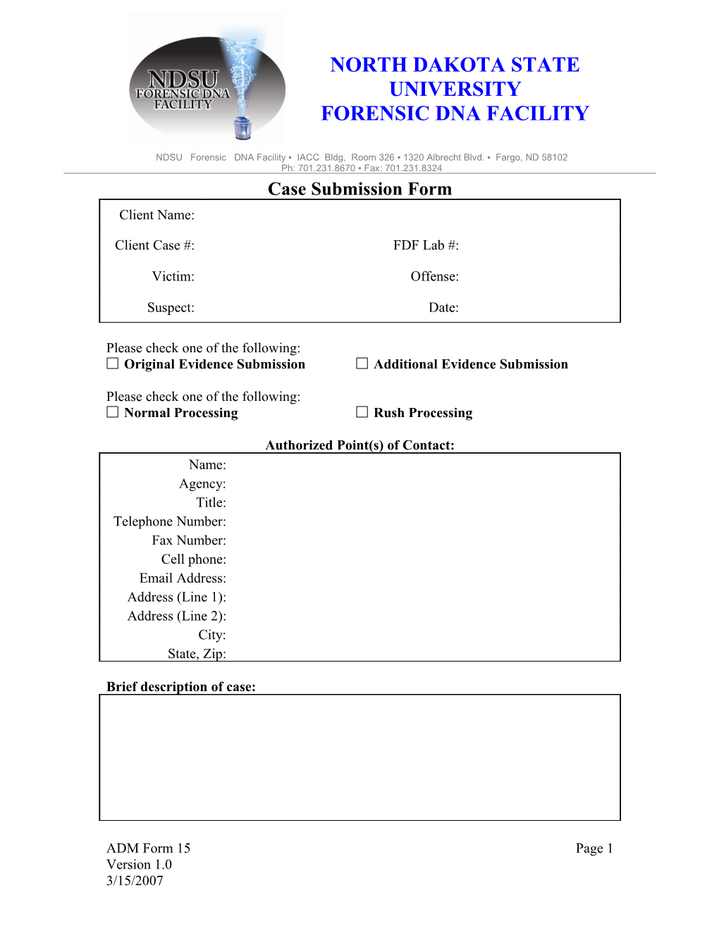 Case Submission Form