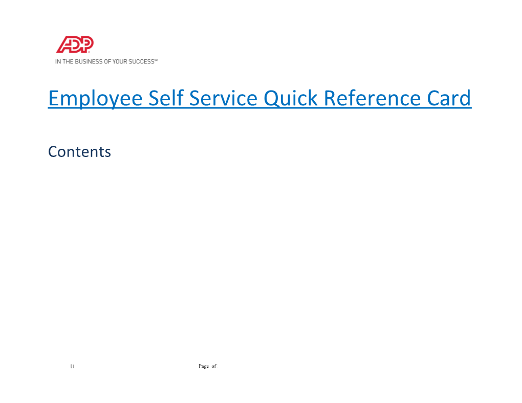 ADP Employee Self Service Registration