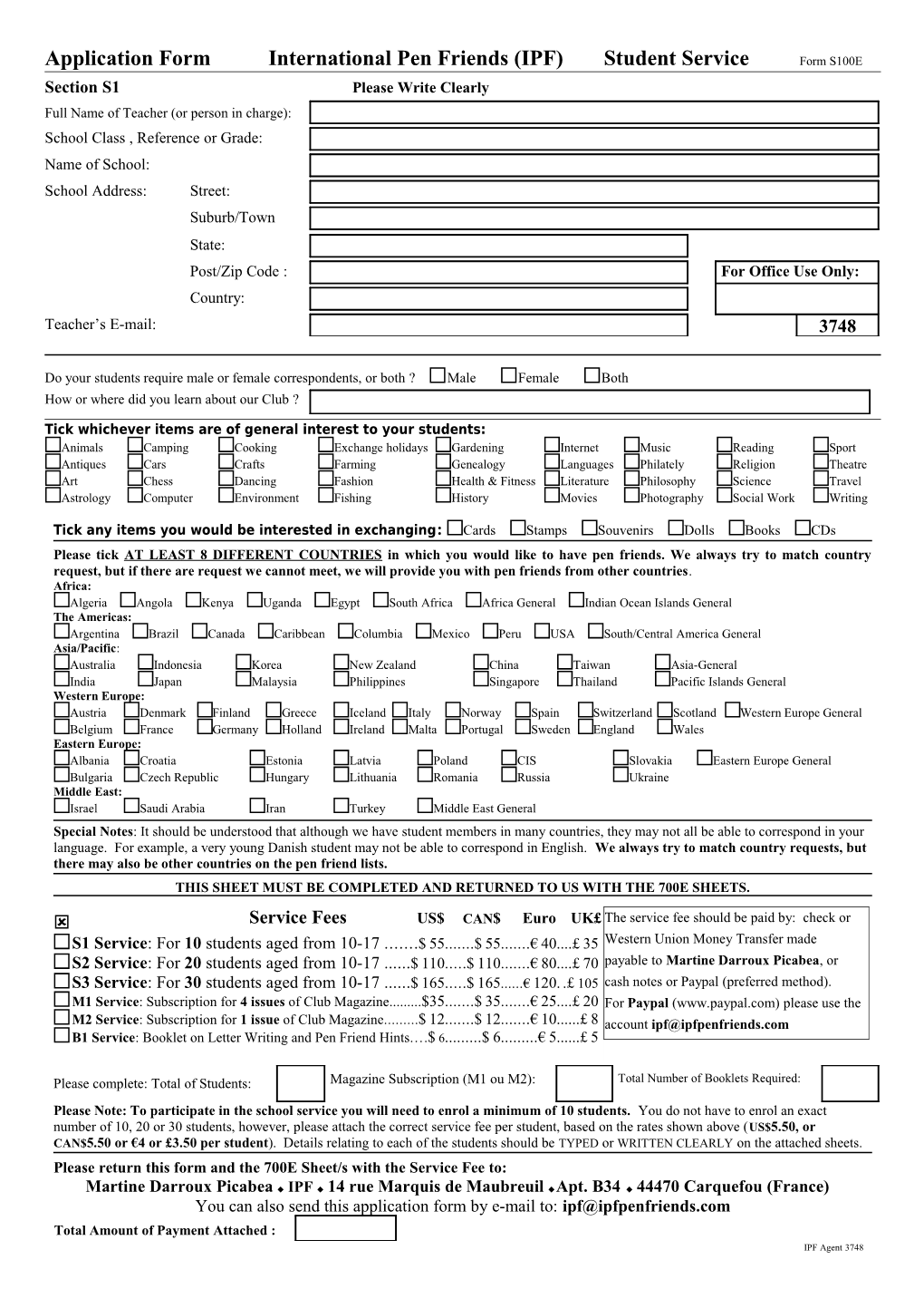 Form IPF 2 - English