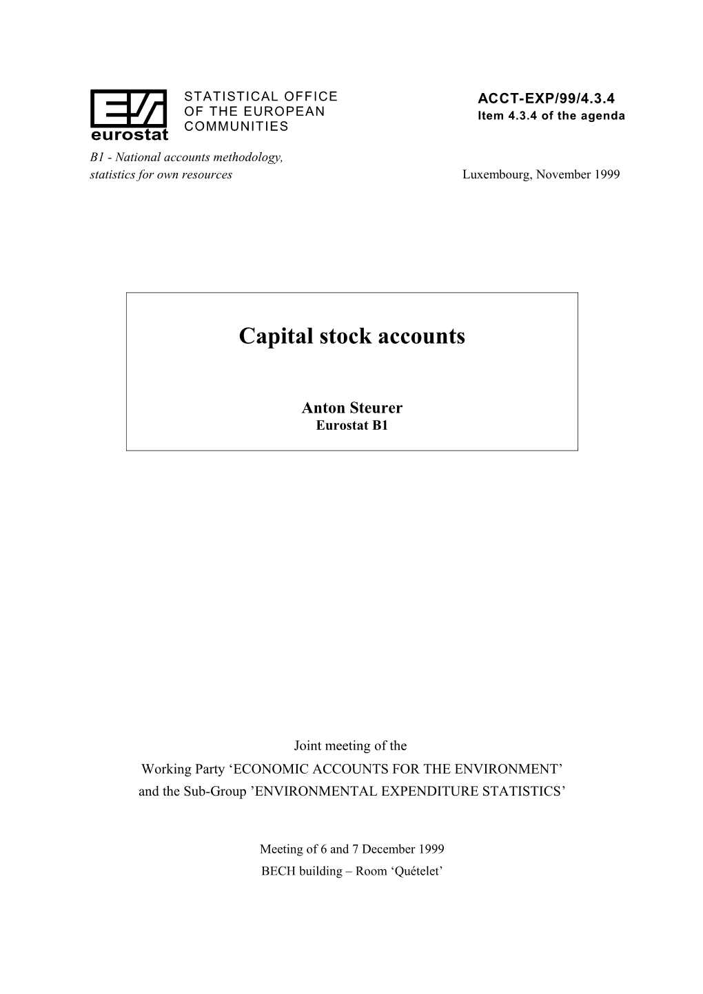 A Description of the German Environmental Capital Stock Model