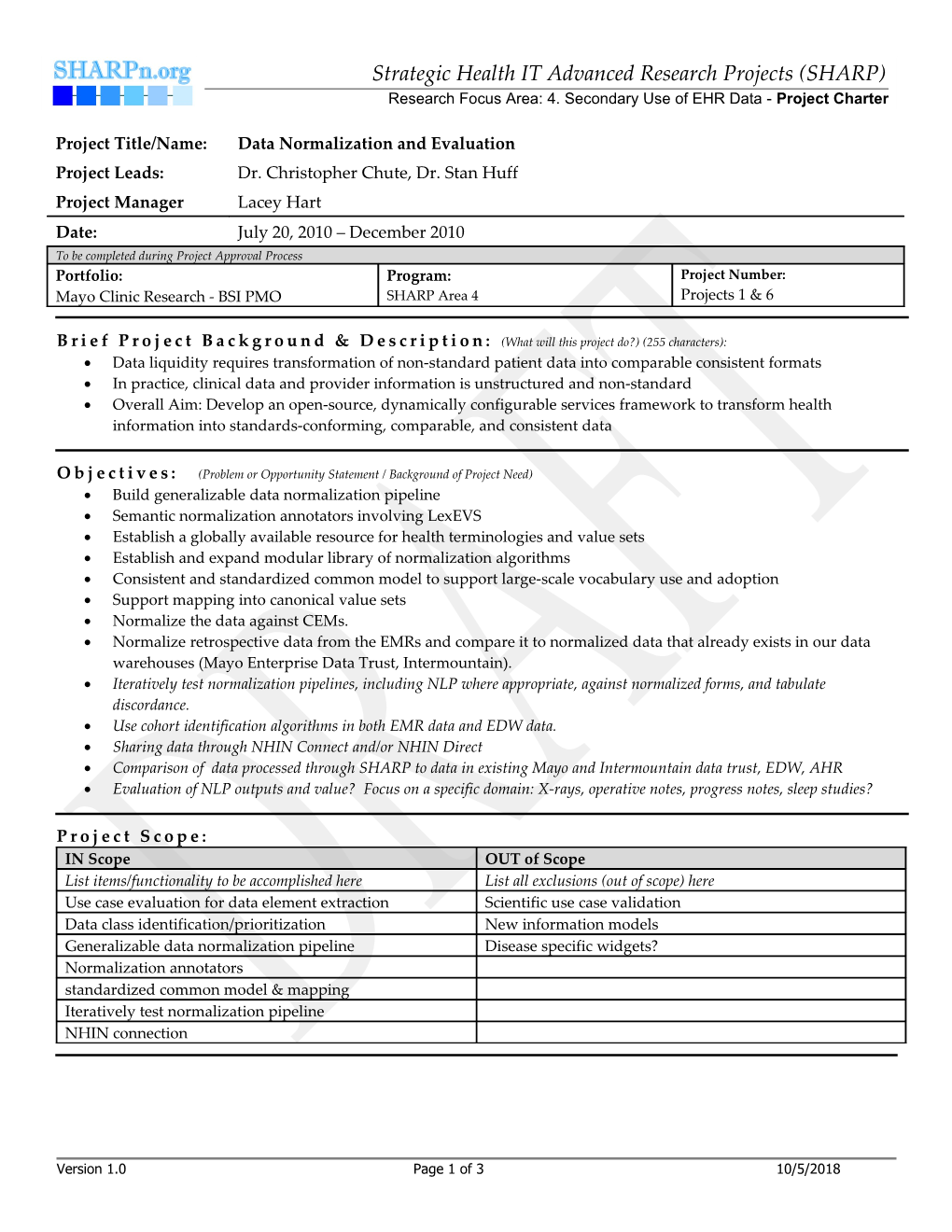 Project Proposal Summary Template