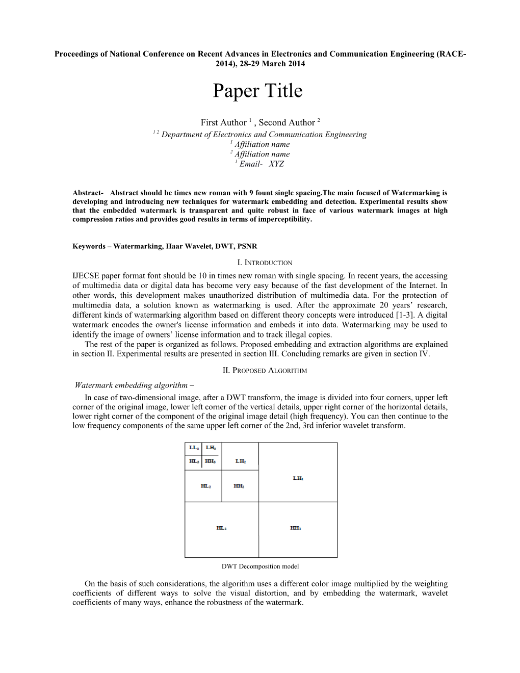 Proceedings of National Conference on Recent Advances in Electronics and Communication