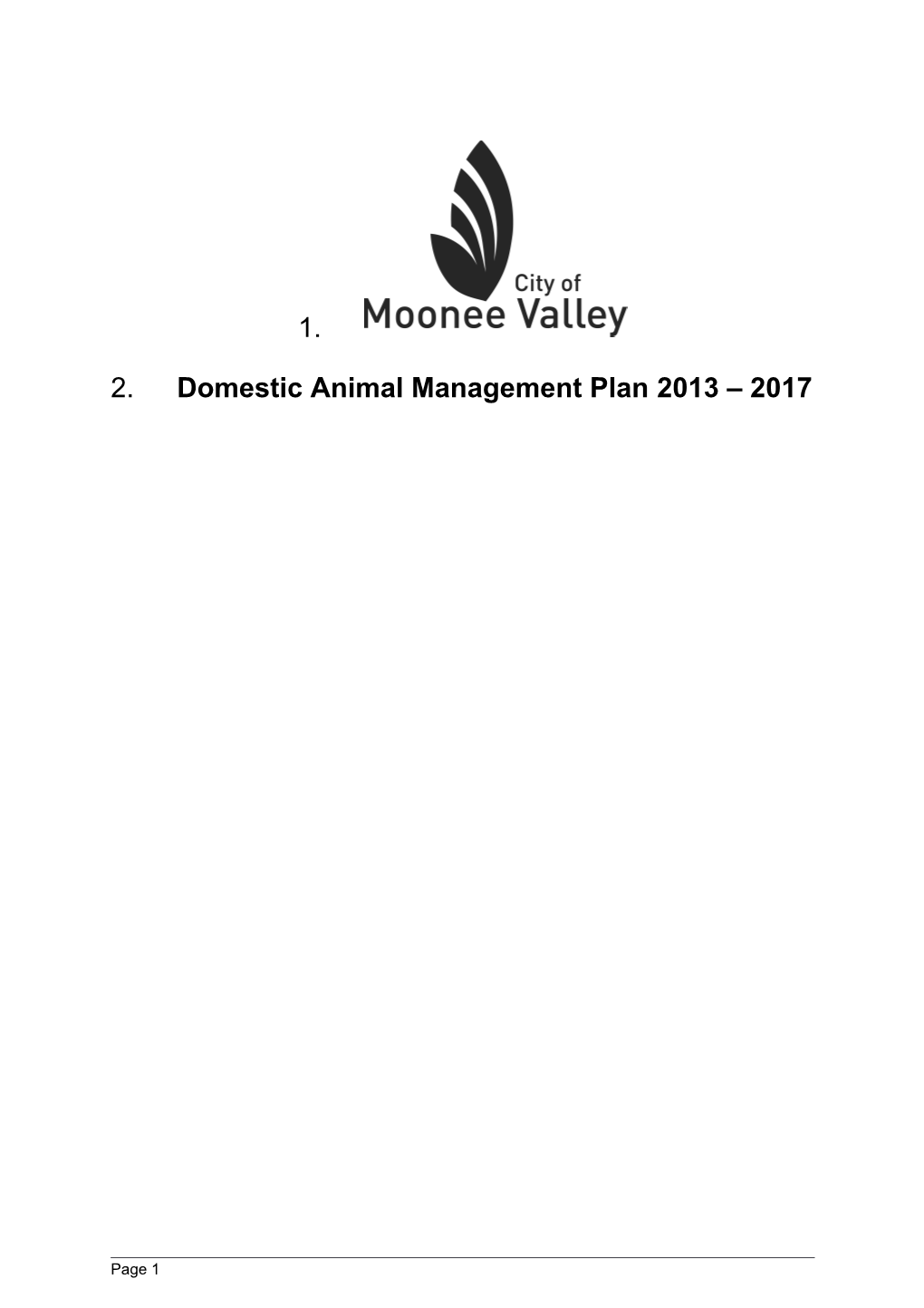Domestic Animal Management Plan2013 2017