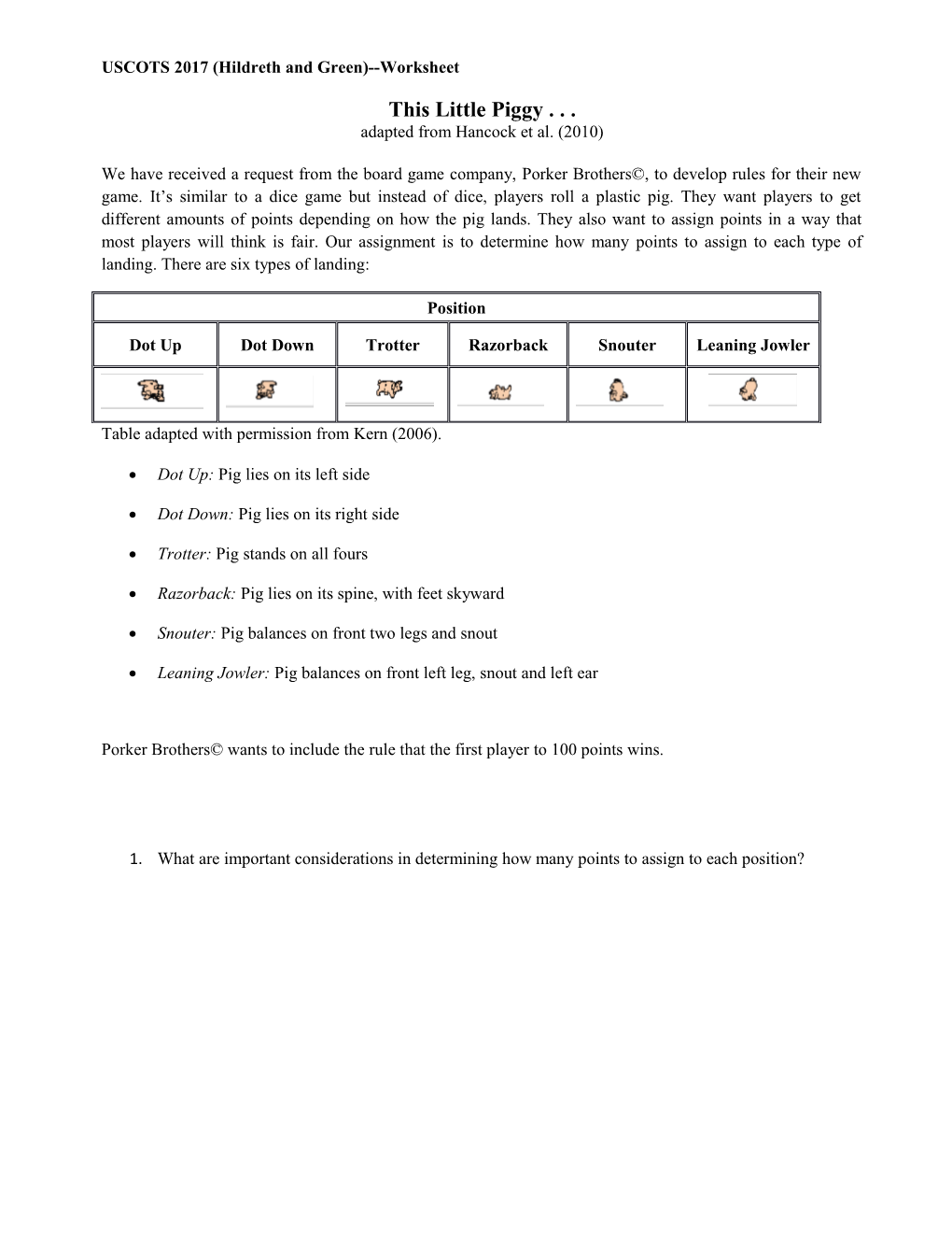 USCOTS 2017 (Hildreth and Green) Worksheet