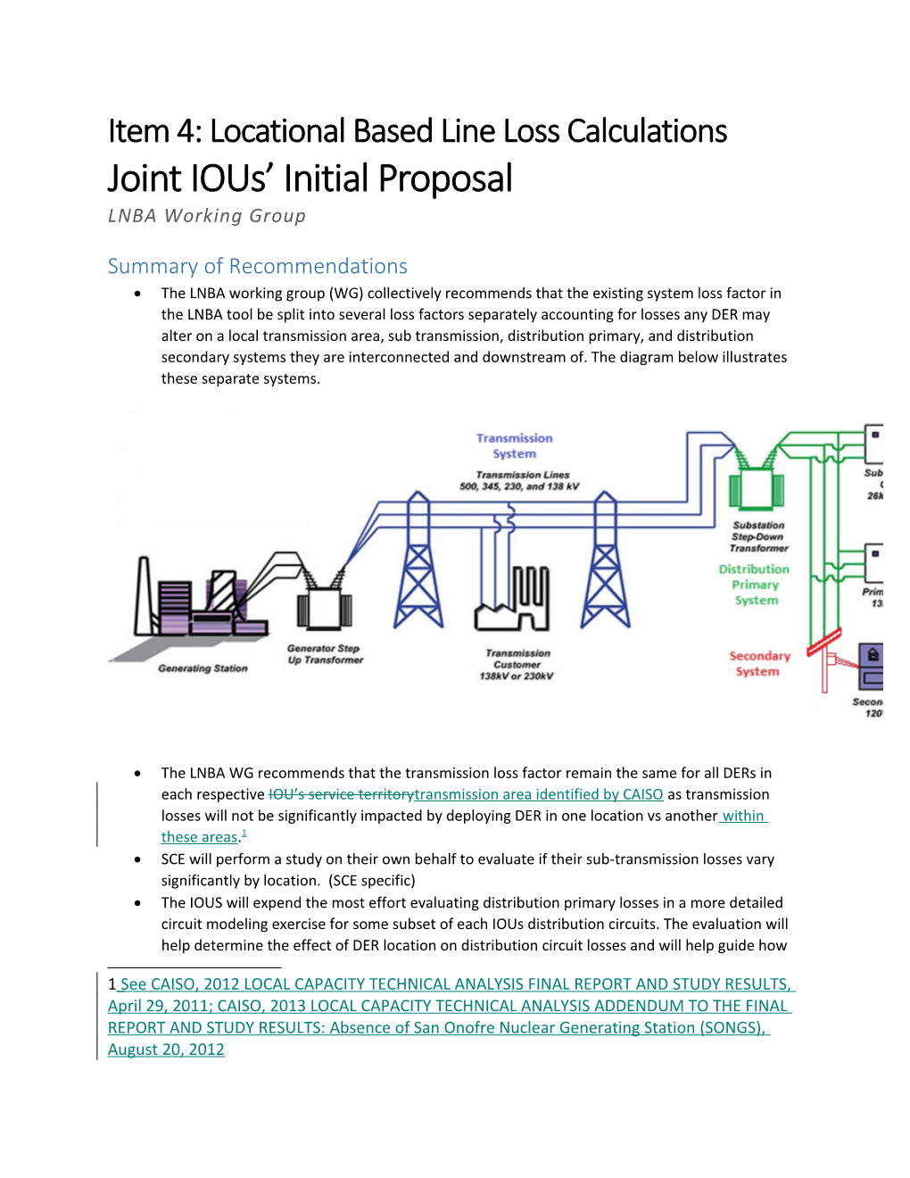 Item 4: Locational Based Line Loss Calculations