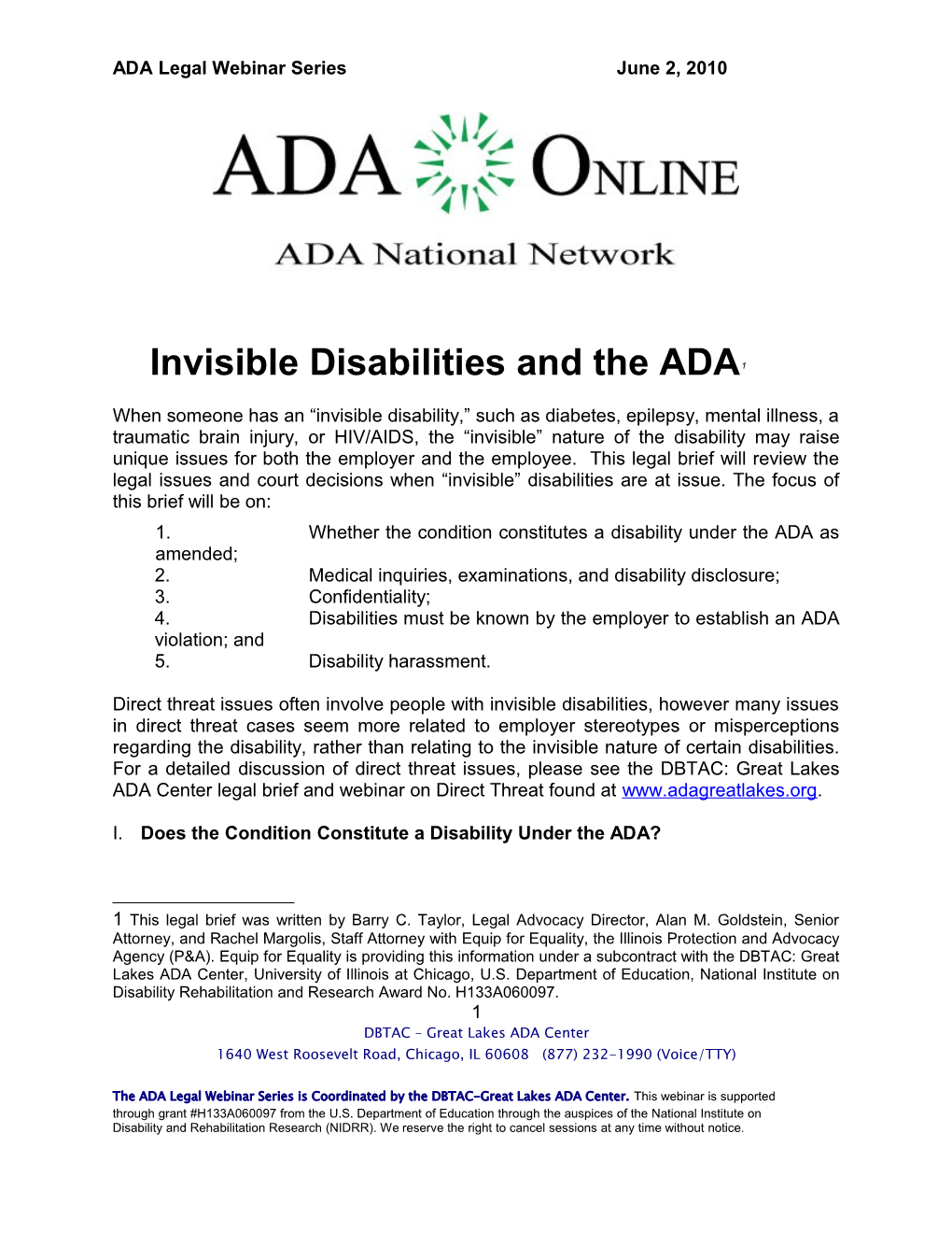 What Is an Invisible Disability