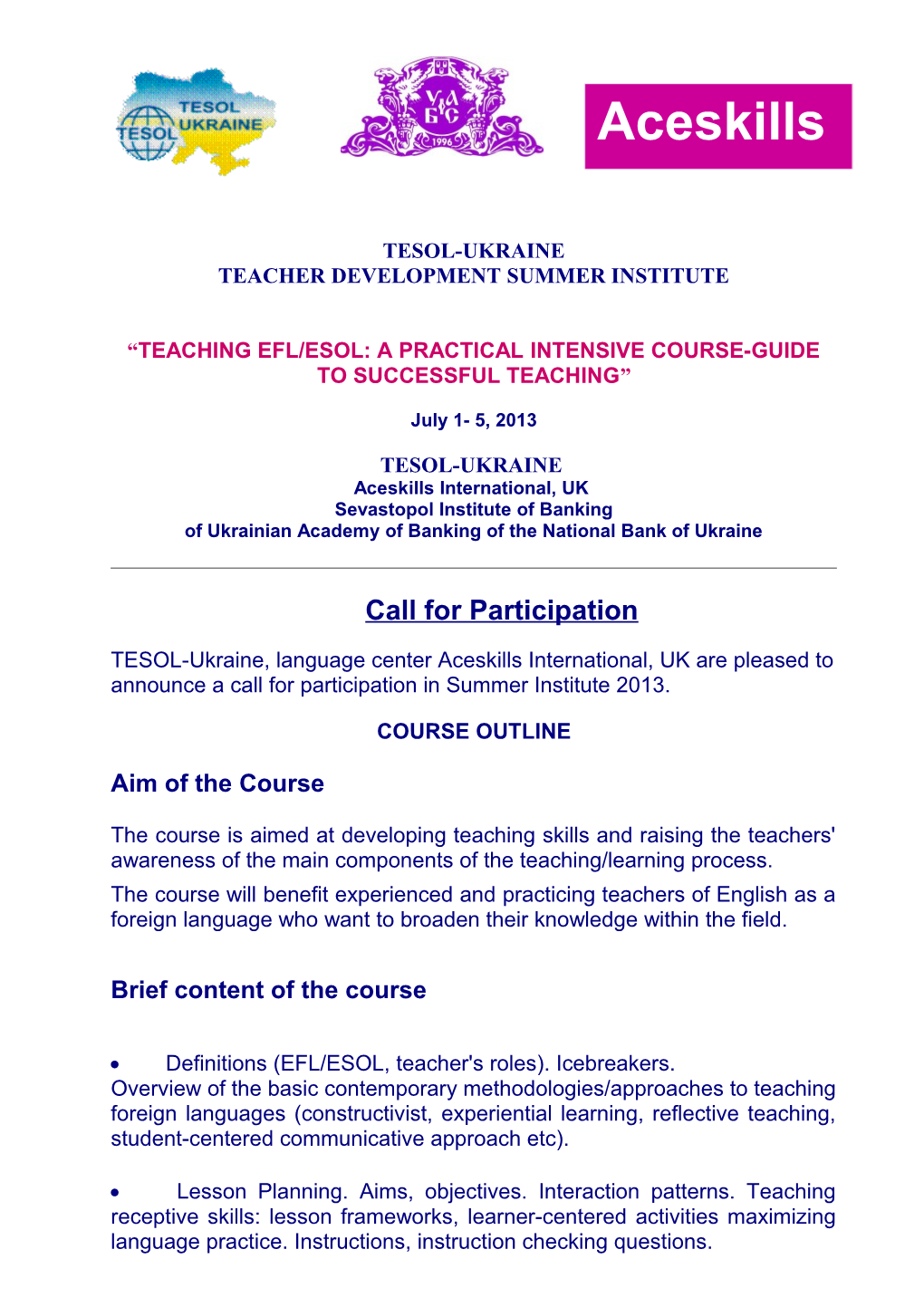 Tesol-Ukraine and Iatefl Ukraine