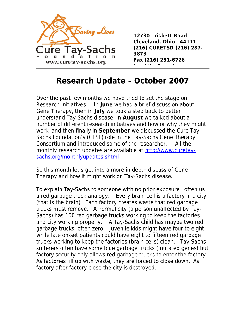 Research Update October 2007
