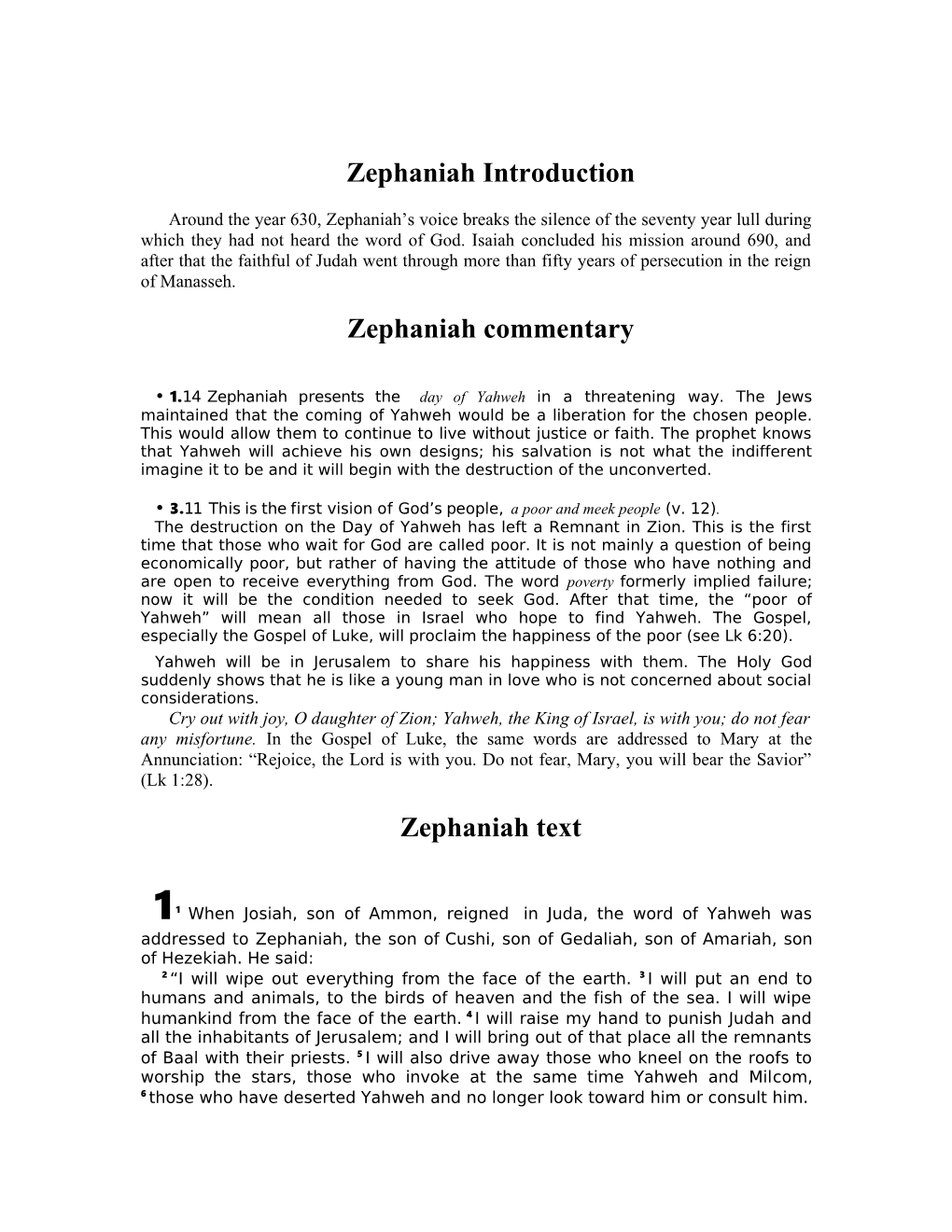 Zephaniah Introduction