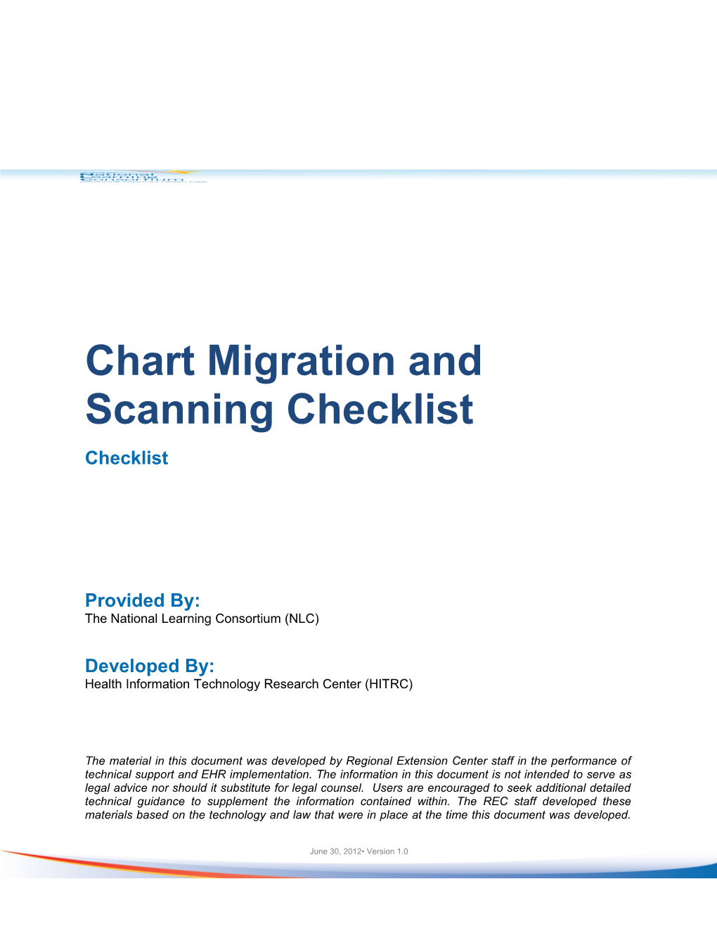 Chart Migration and Scanning Checklist