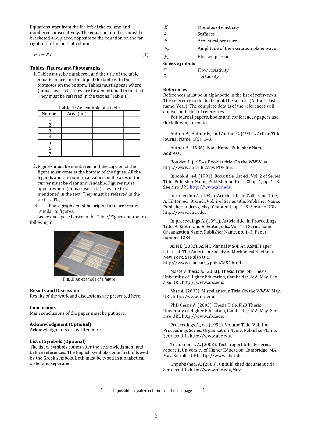 WALIA- Paper Formatting and Preparation