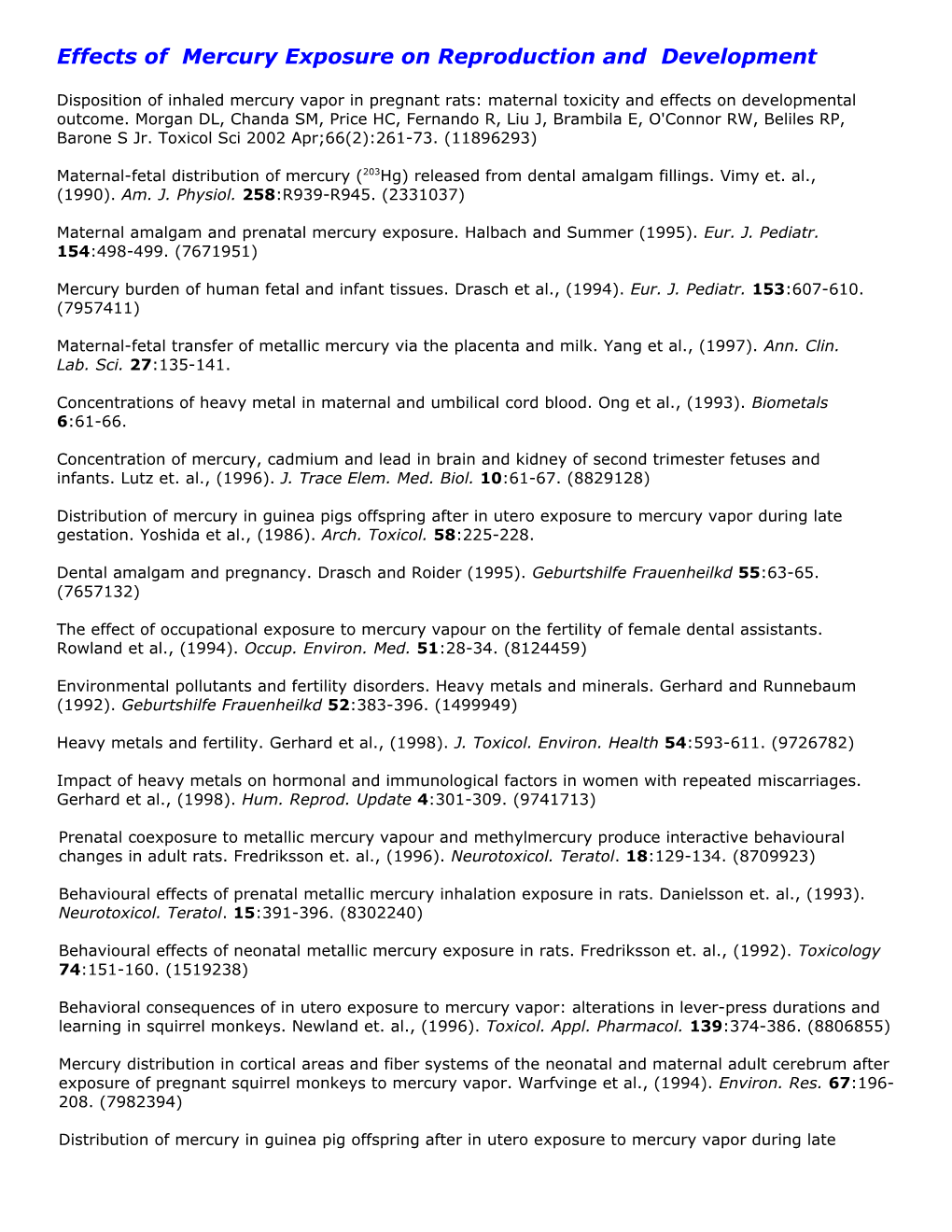 Mercury Release from Dental Amalgam