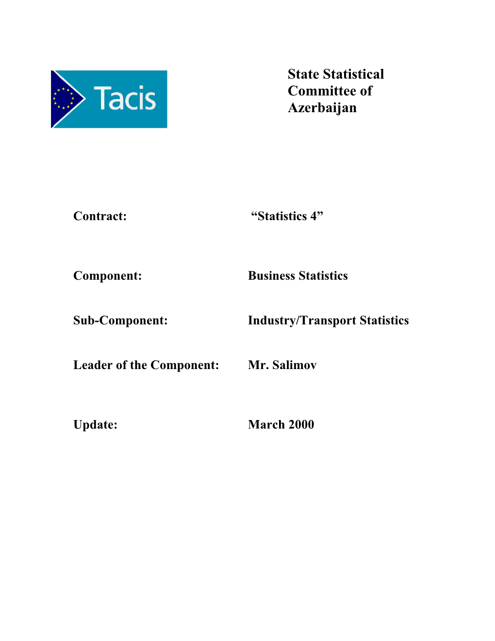 Sub-Component:Industry/Transport Statistics